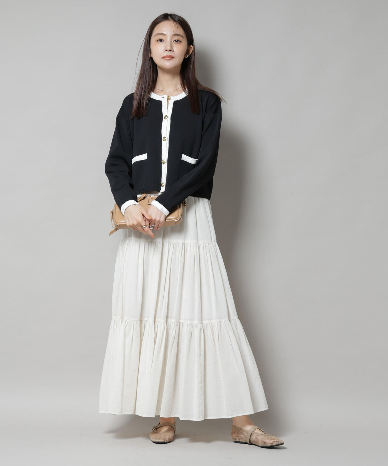 ななおページ 洗濯機洗可配色ジャケットカーディガン | NANO universe（ナノ