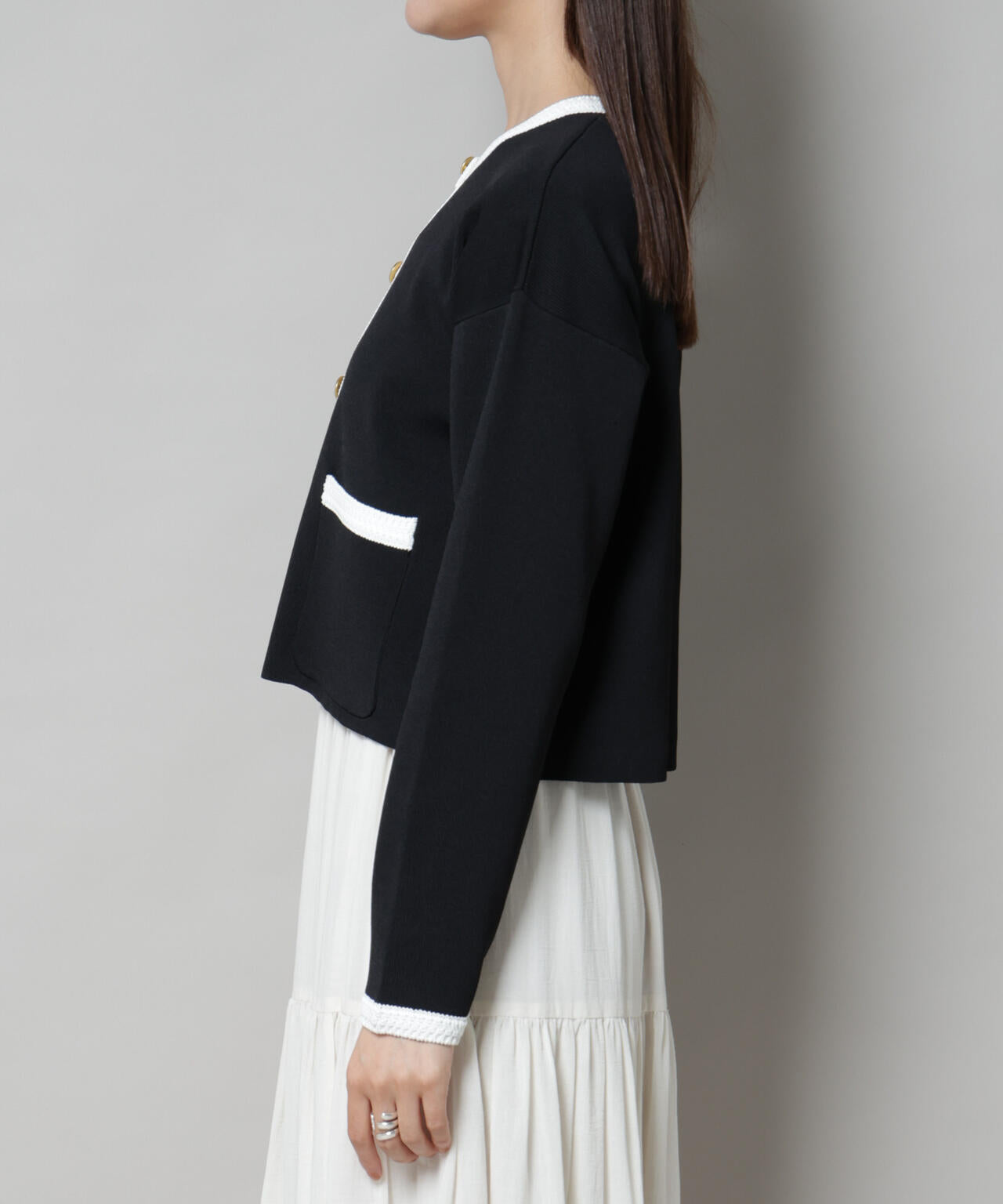 洗濯機洗可配色ジャケットカーディガン | NANO universe（ナノ