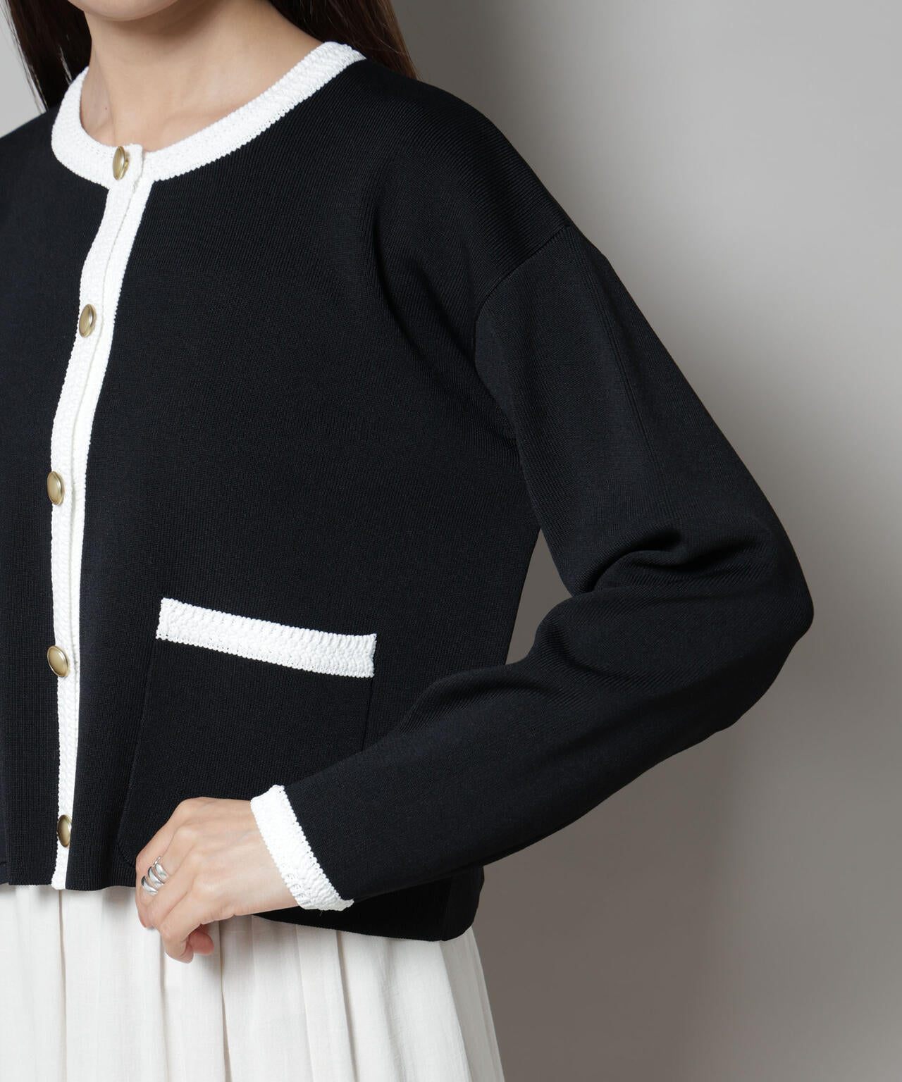 洗濯機洗可配色ジャケットカーディガン | NANO universe（ナノ