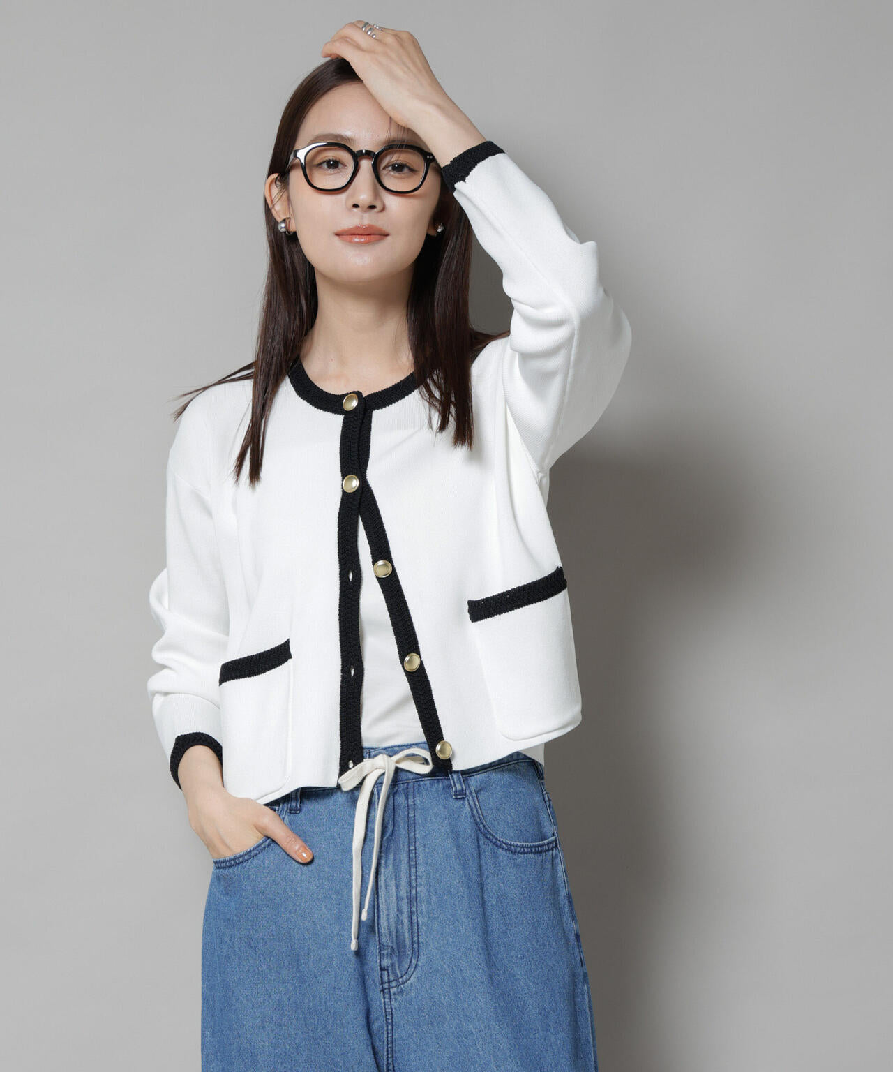 洗濯機洗可配色ジャケットカーディガン | NANO universe（ナノ