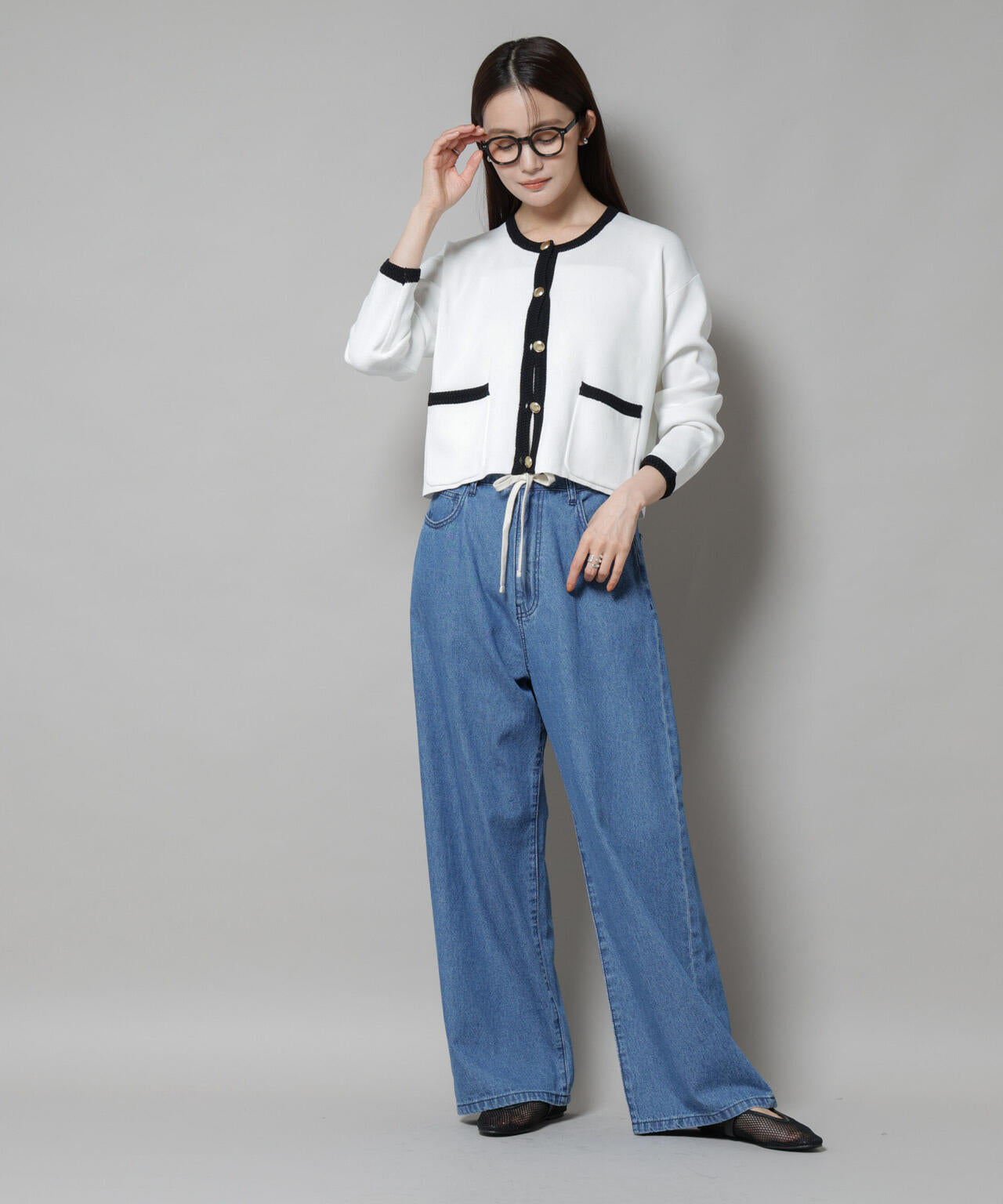 洗濯機洗可配色ジャケットカーディガン | NANO universe（ナノ