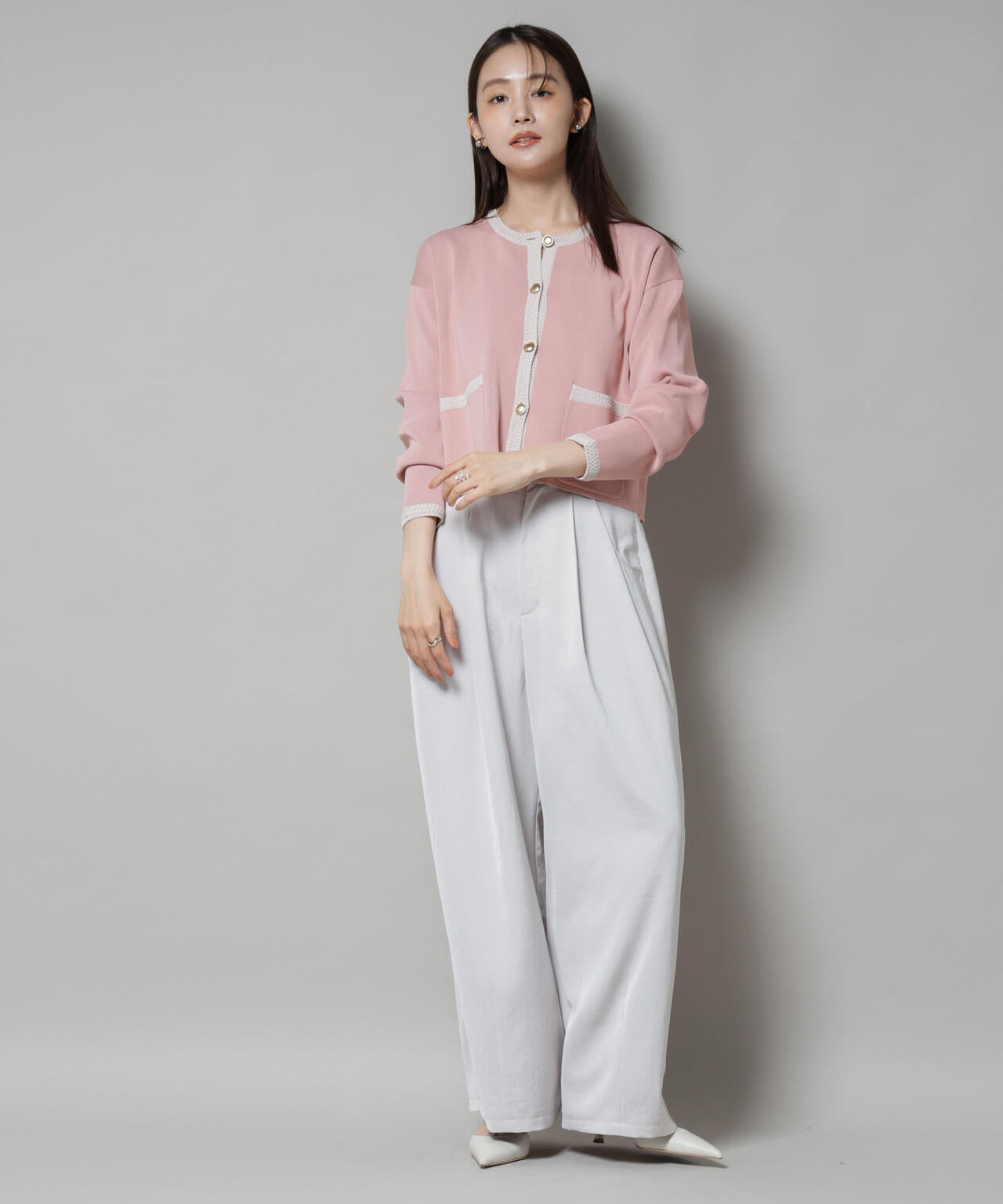 洗濯機洗可配色ジャケットカーディガン | NANO universe（ナノ