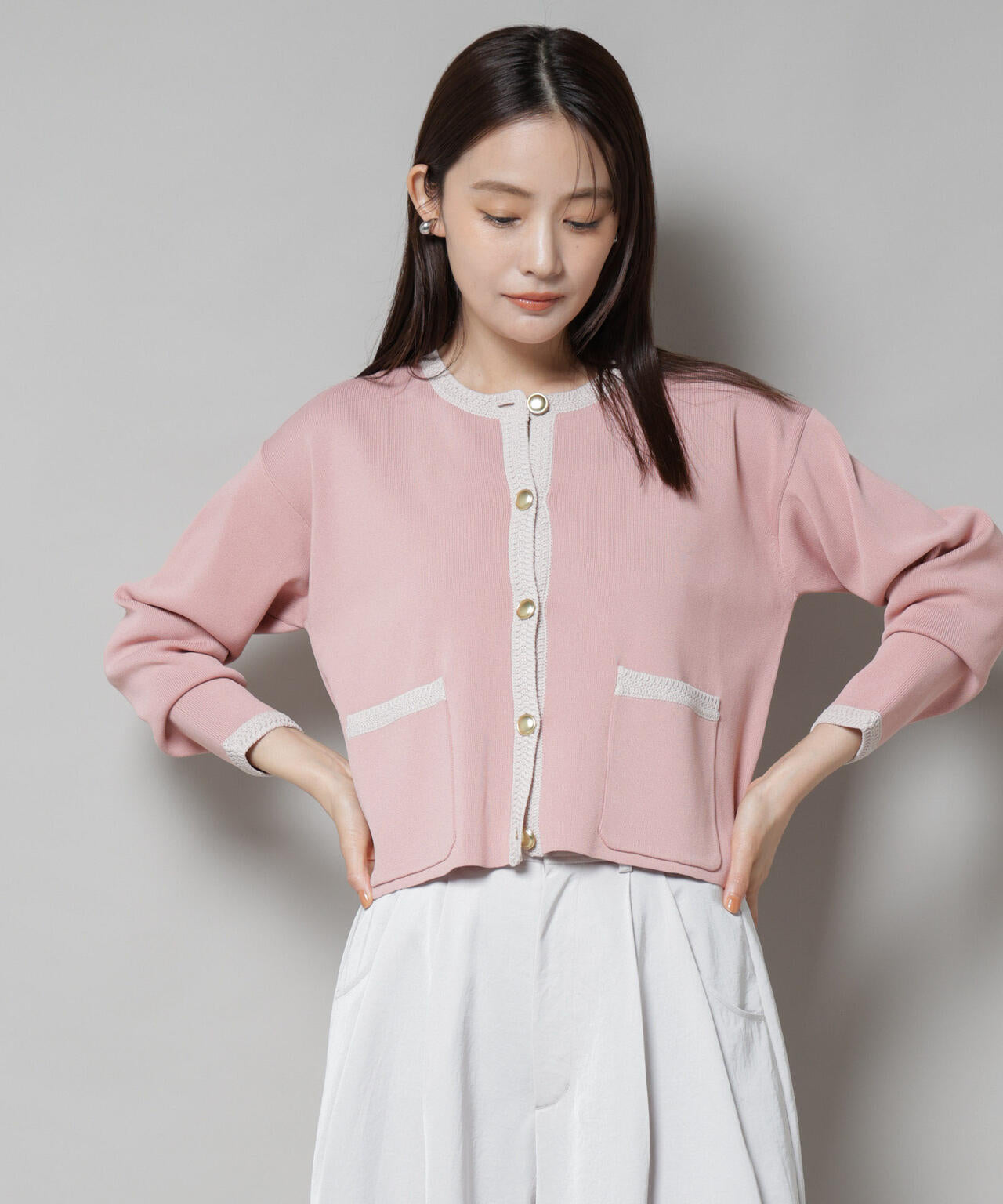 洗濯機洗可配色ジャケットカーディガン | NANO universe（ナノ