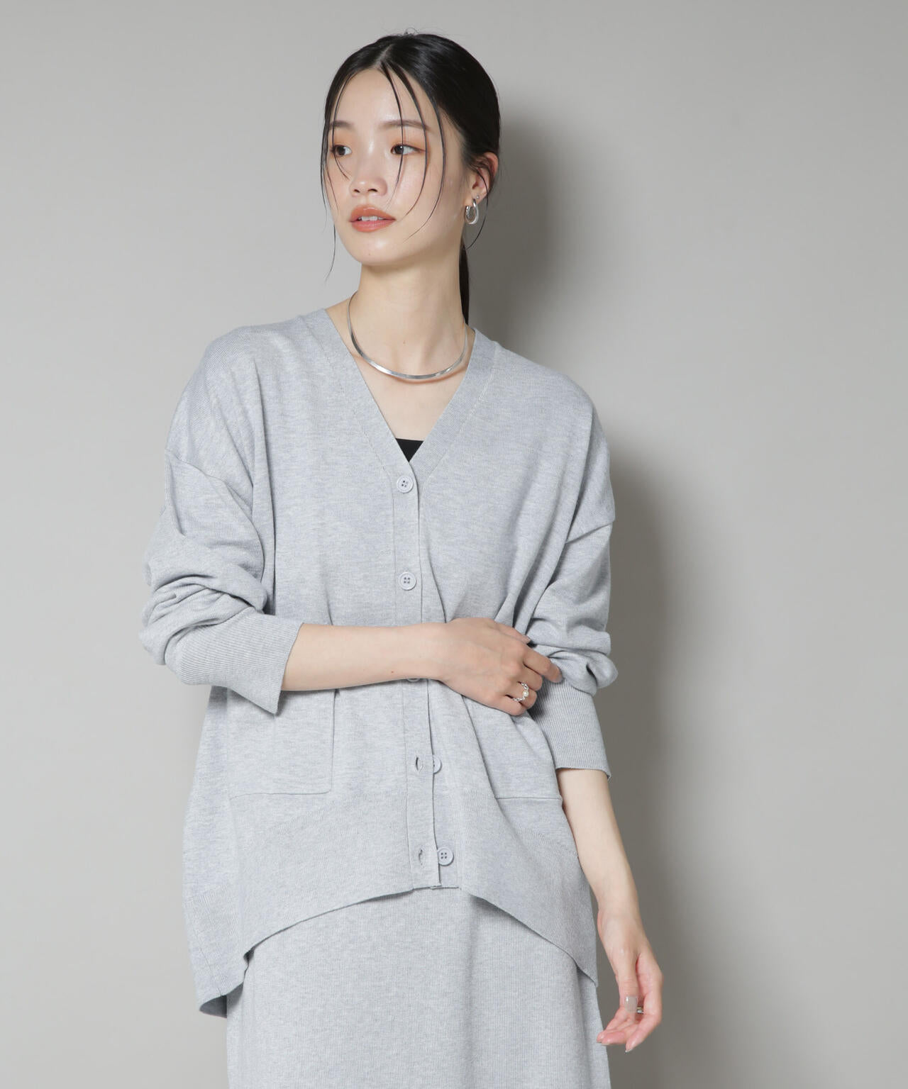 毛玉抑制ニットカーディガン(セットアップ可) | NANO universe（ナノ