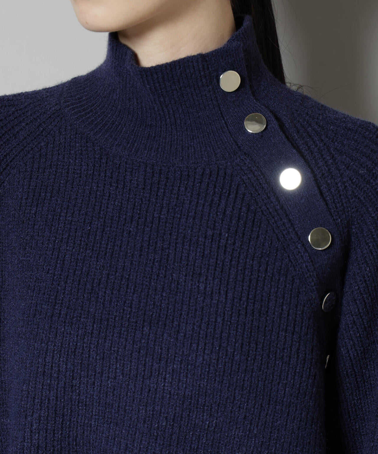 釦ディティールニットプルオーバー | NANO universe（ナノ・ユニバース