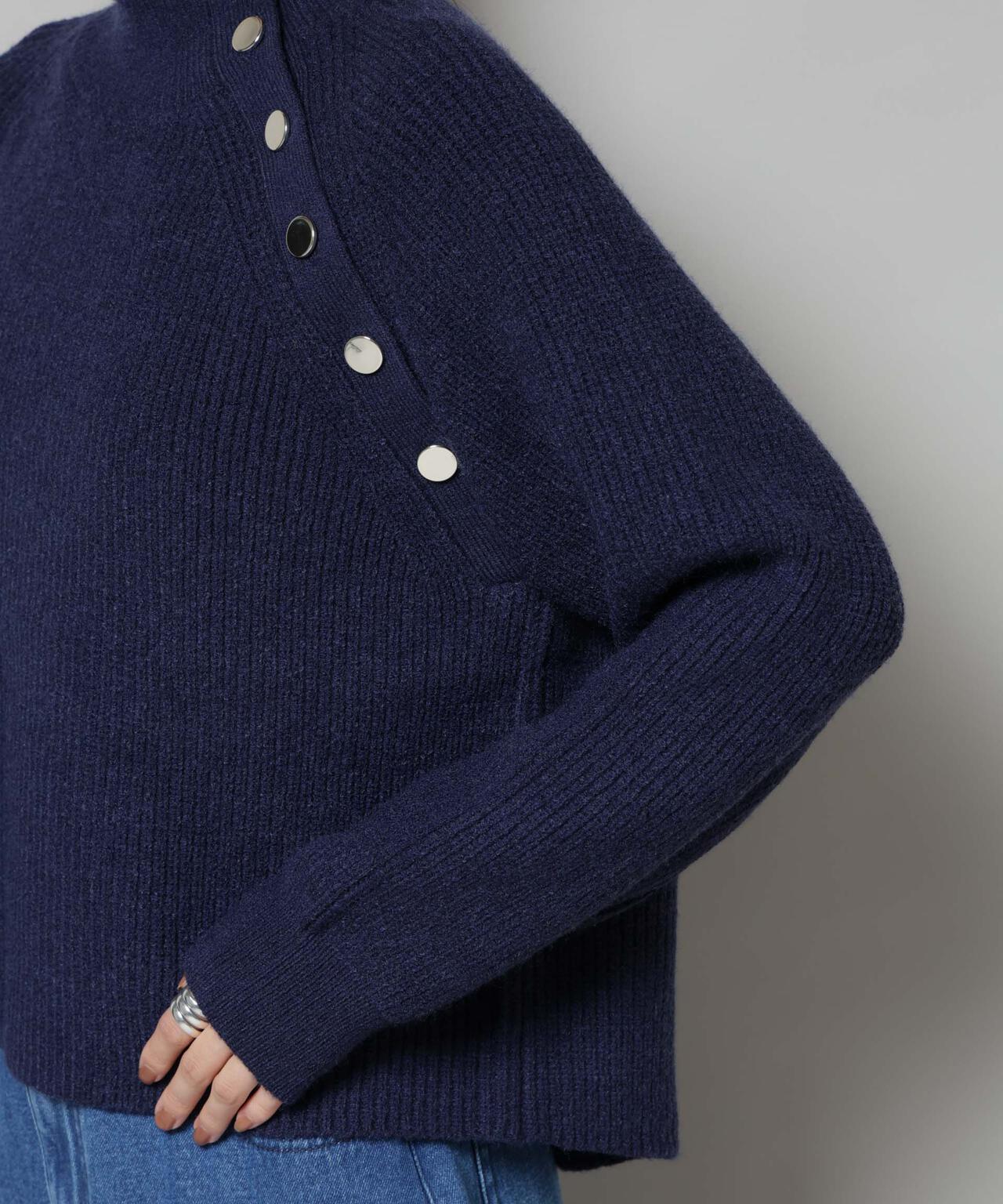 釦ディティールニットプルオーバー | NANO universe（ナノ・ユニバース