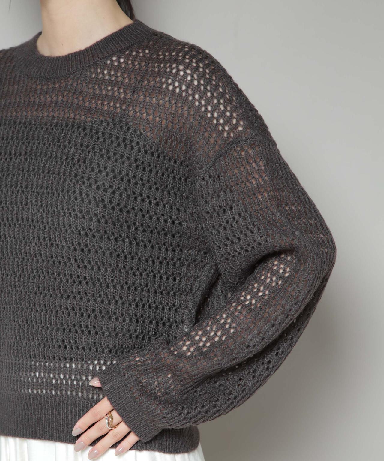 モヘヤライクメッシュニットトップス | NANO universe（ナノ