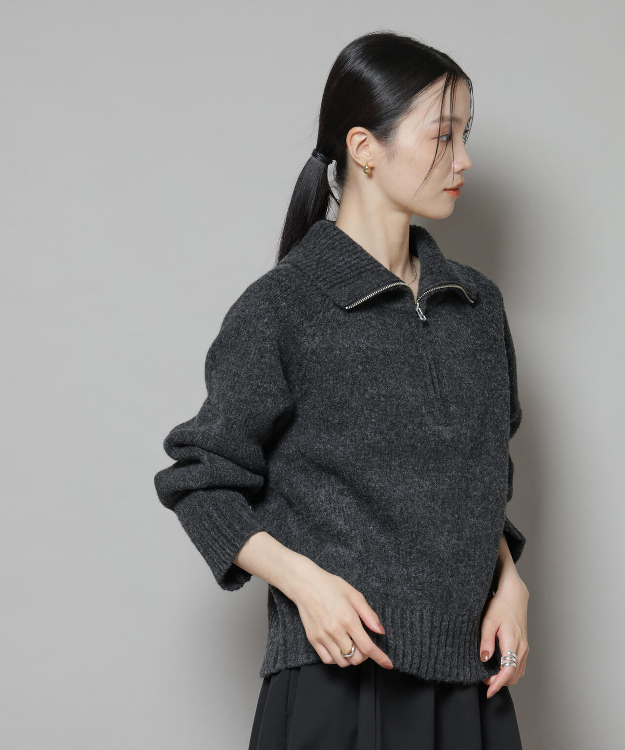 ハーフジップニットプルオーバー | NANO universe（ナノ・ユニバース