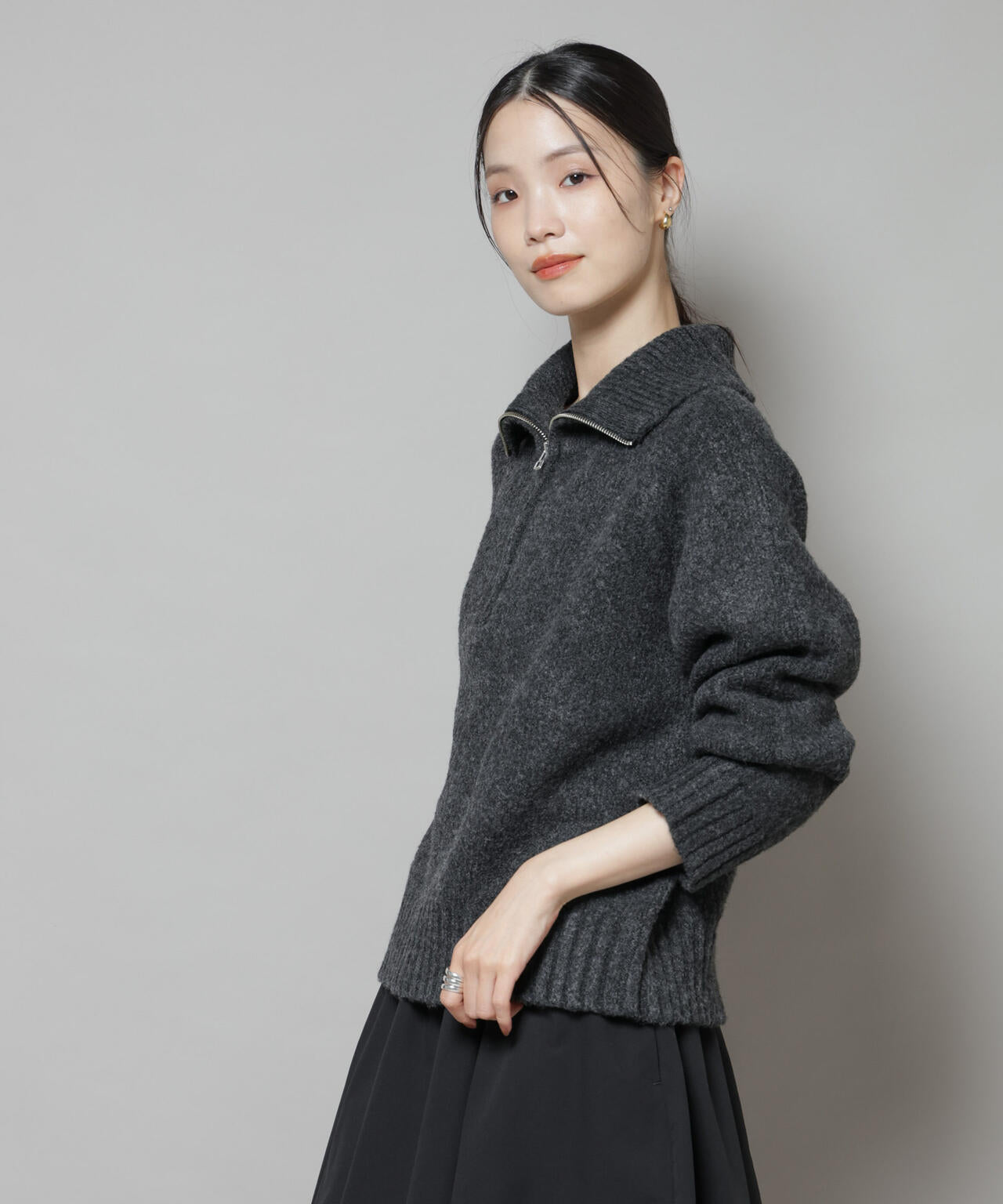 ハーフジップニットプルオーバー | NANO universe（ナノ・ユニバース