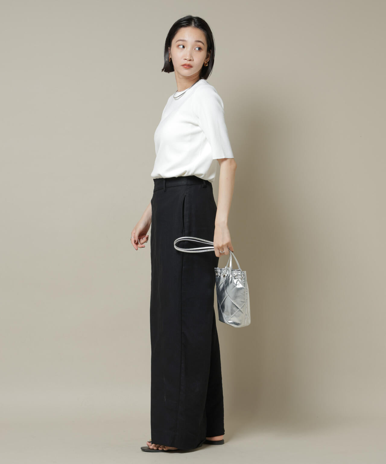 洗濯機洗い可UVカット接触冷感半袖ニット