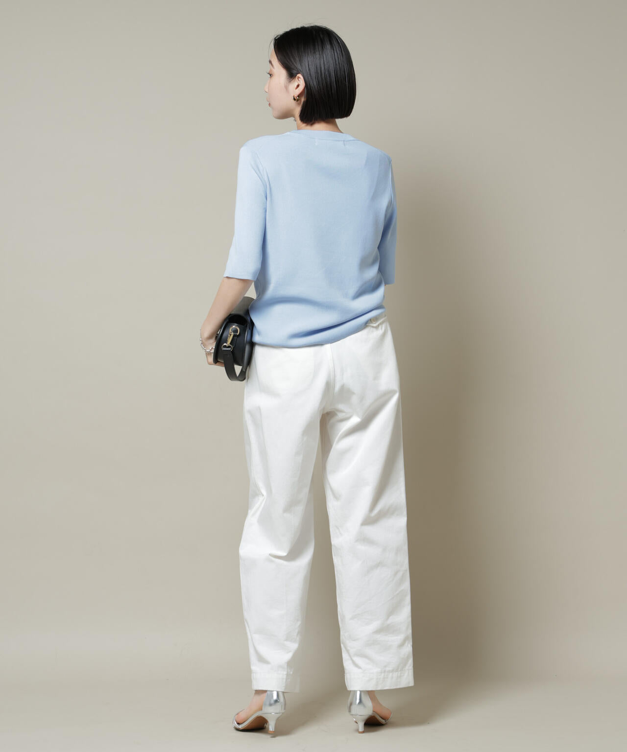 洗濯機洗い可UVカット接触冷感半袖ニット