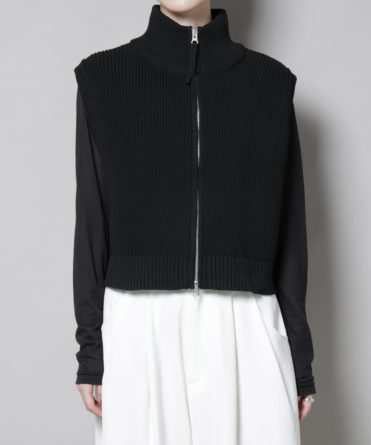 ダブルジップアップドライバーズニットベスト | NANO universe（ナノ