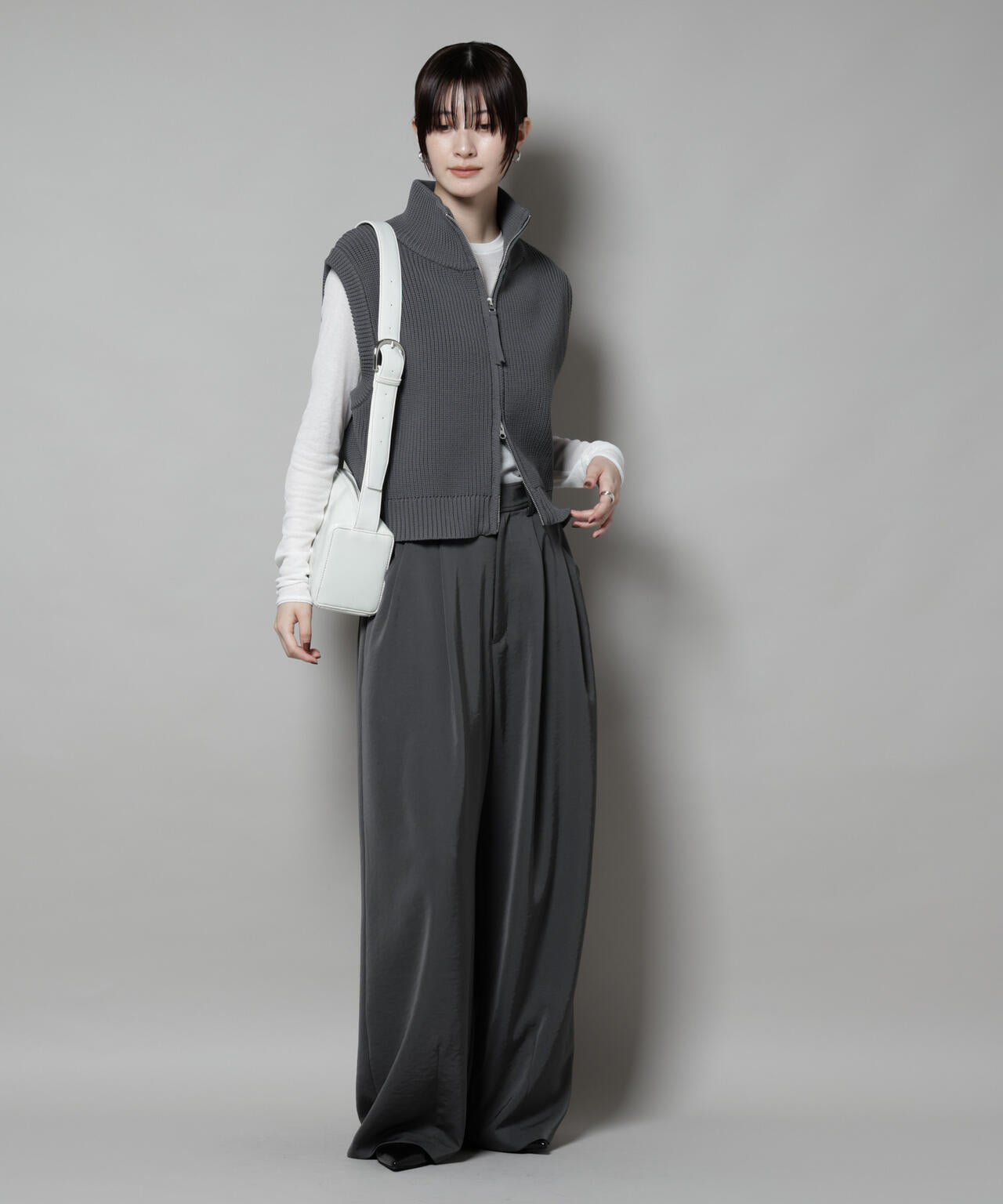 ダブルジップアップドライバーズニットベスト | NANO universe（ナノ