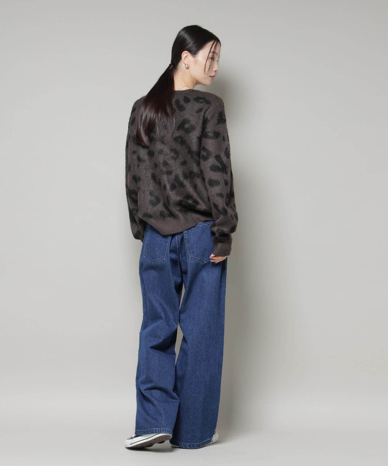 PENNEYS別注TheFOXレオパードクルーカーディガン