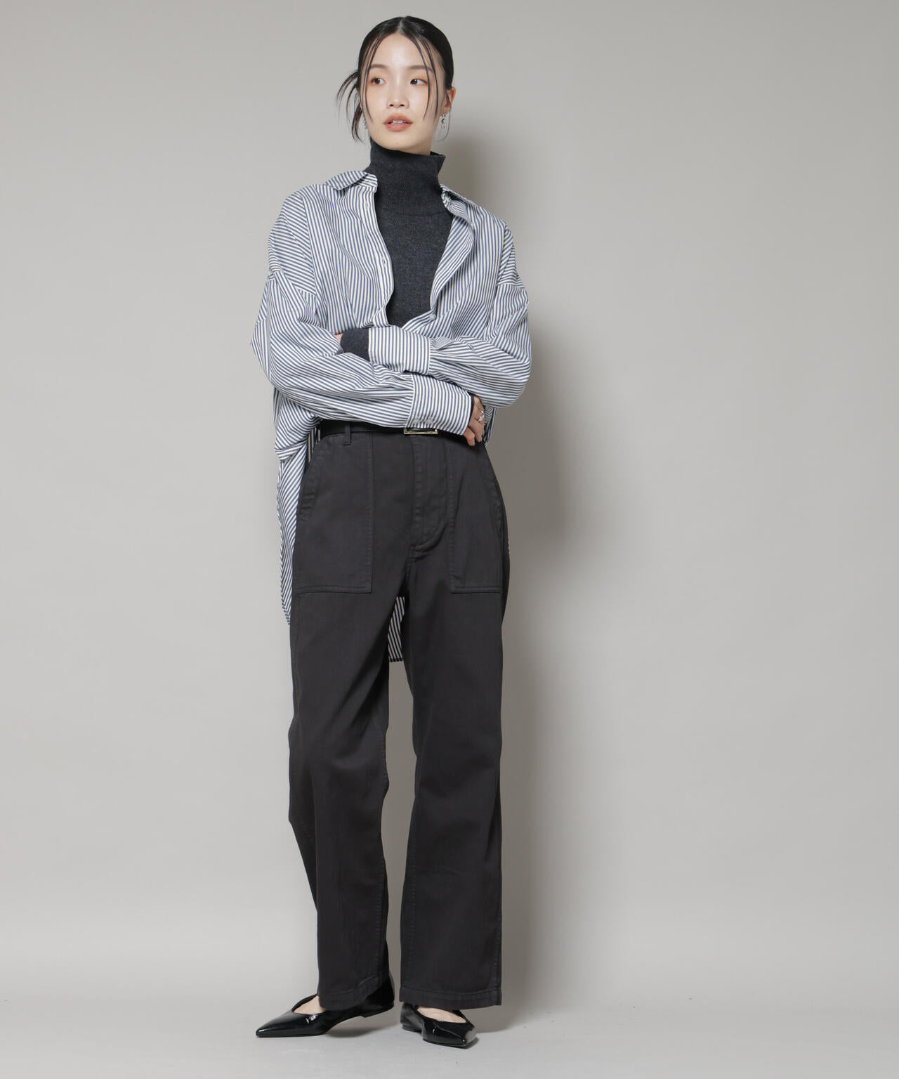 タートルネックカシミヤ混ニットプルオーバー | NANO universe（ナノ