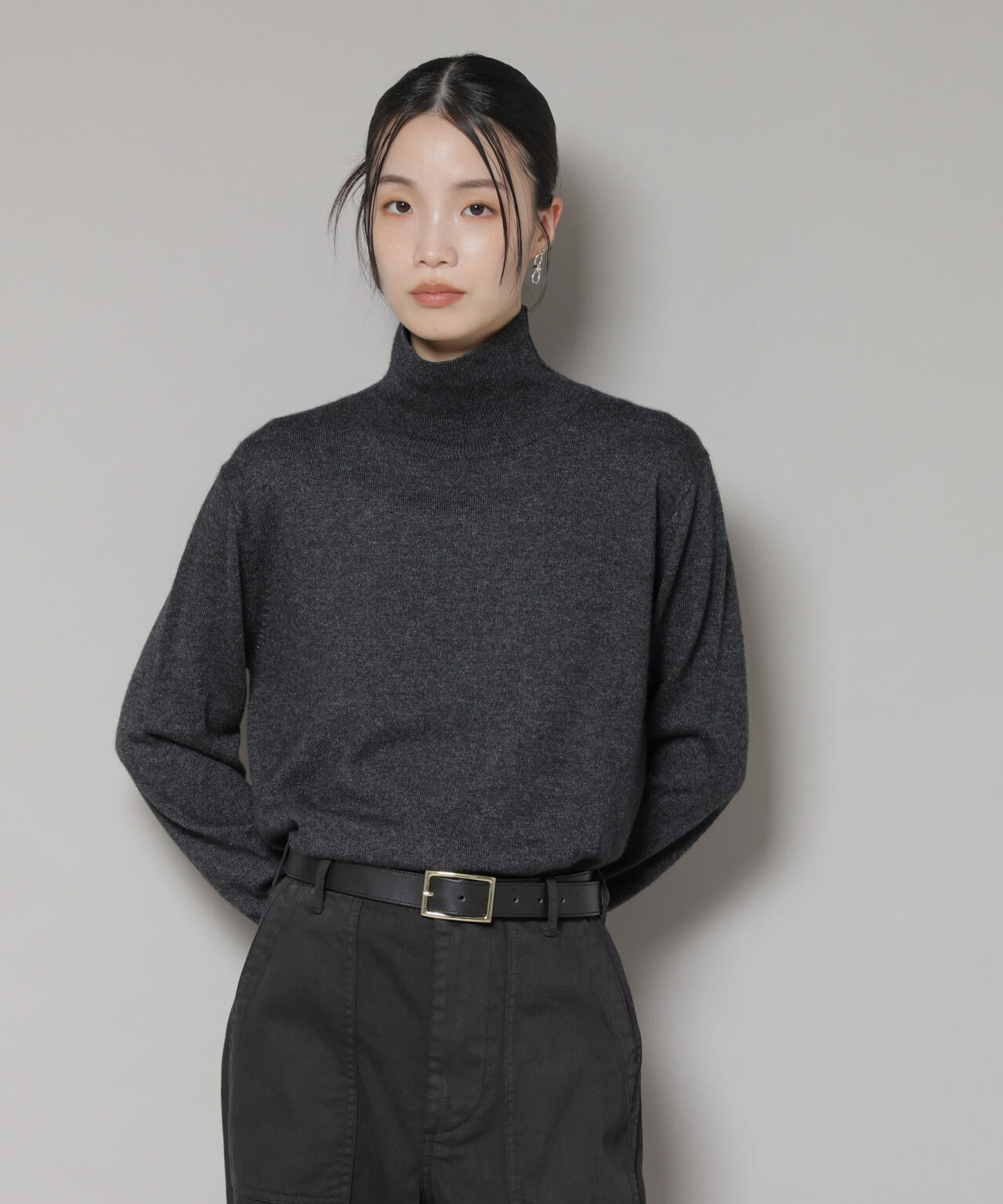 タートルネックカシミヤ混ニットプルオーバー | NANO universe（ナノ