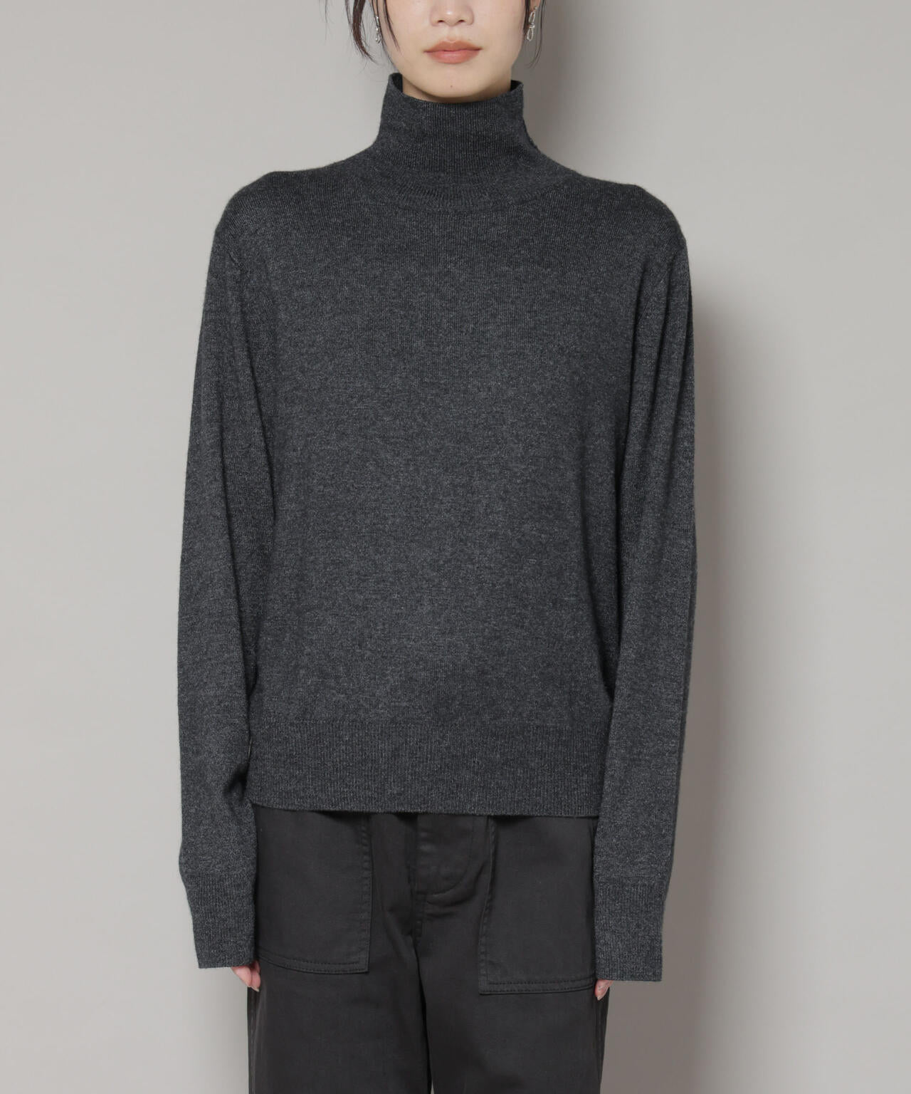 タートルネックカシミヤ混ニットプルオーバー | NANO universe（ナノ