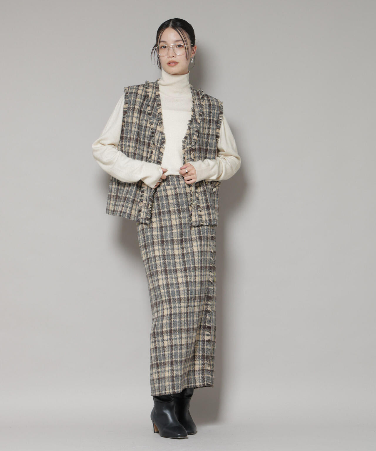 タートルネックカシミヤ混ニットプルオーバー | NANO universe（ナノ