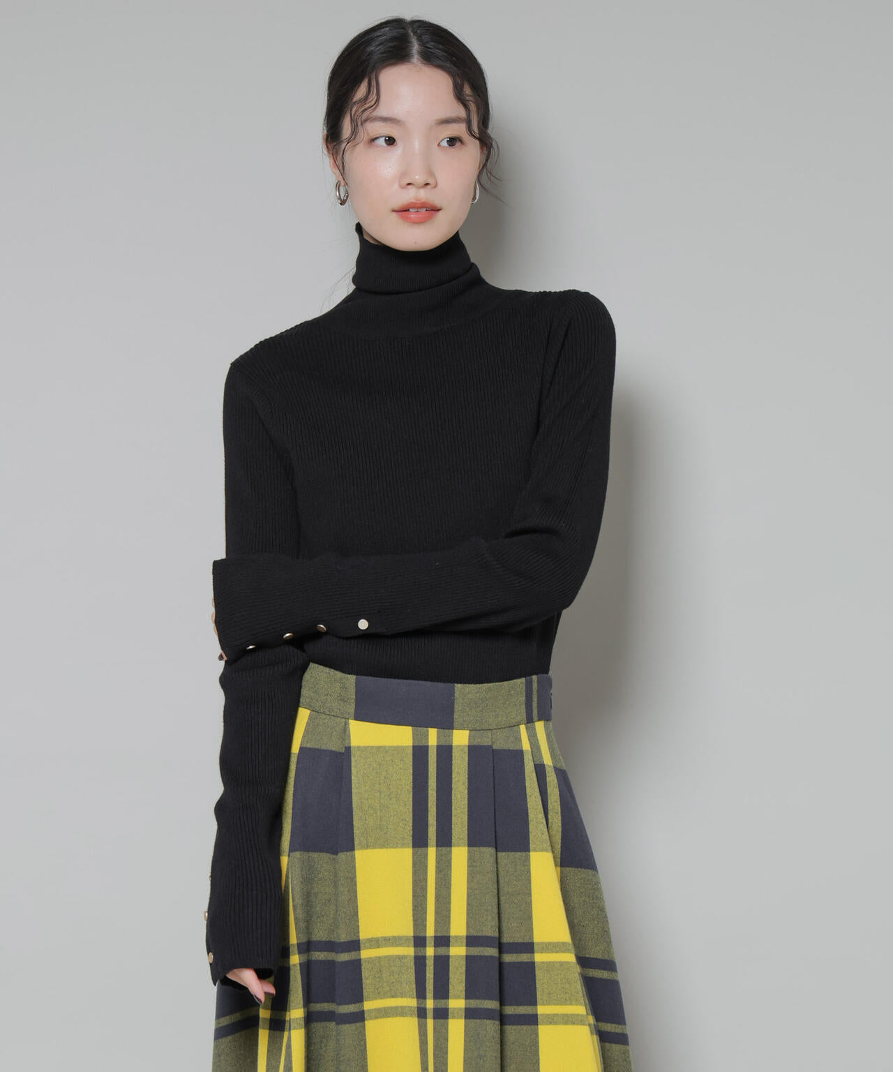 洗濯機洗可メタルボタンリブニット | NANO universe（ナノ・ユニバース