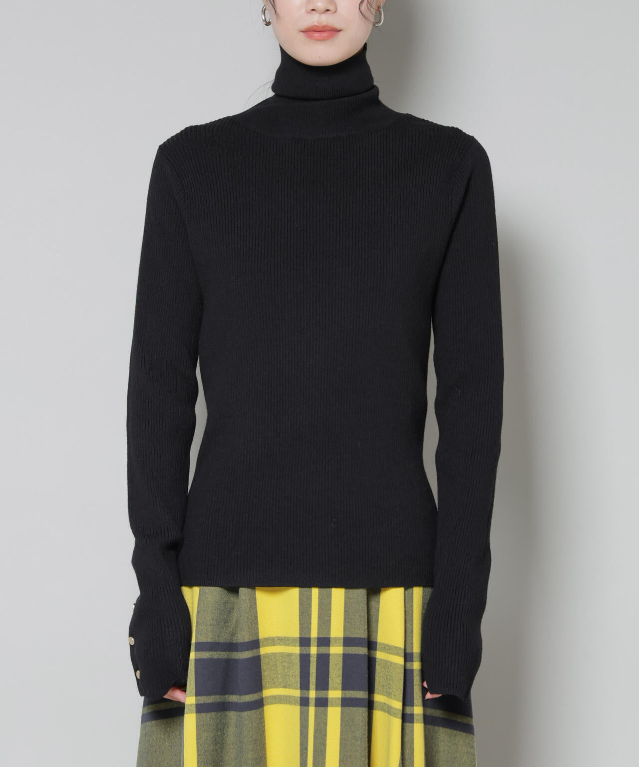 洗濯機洗可メタルボタンリブニット | NANO universe（ナノ・ユニバース