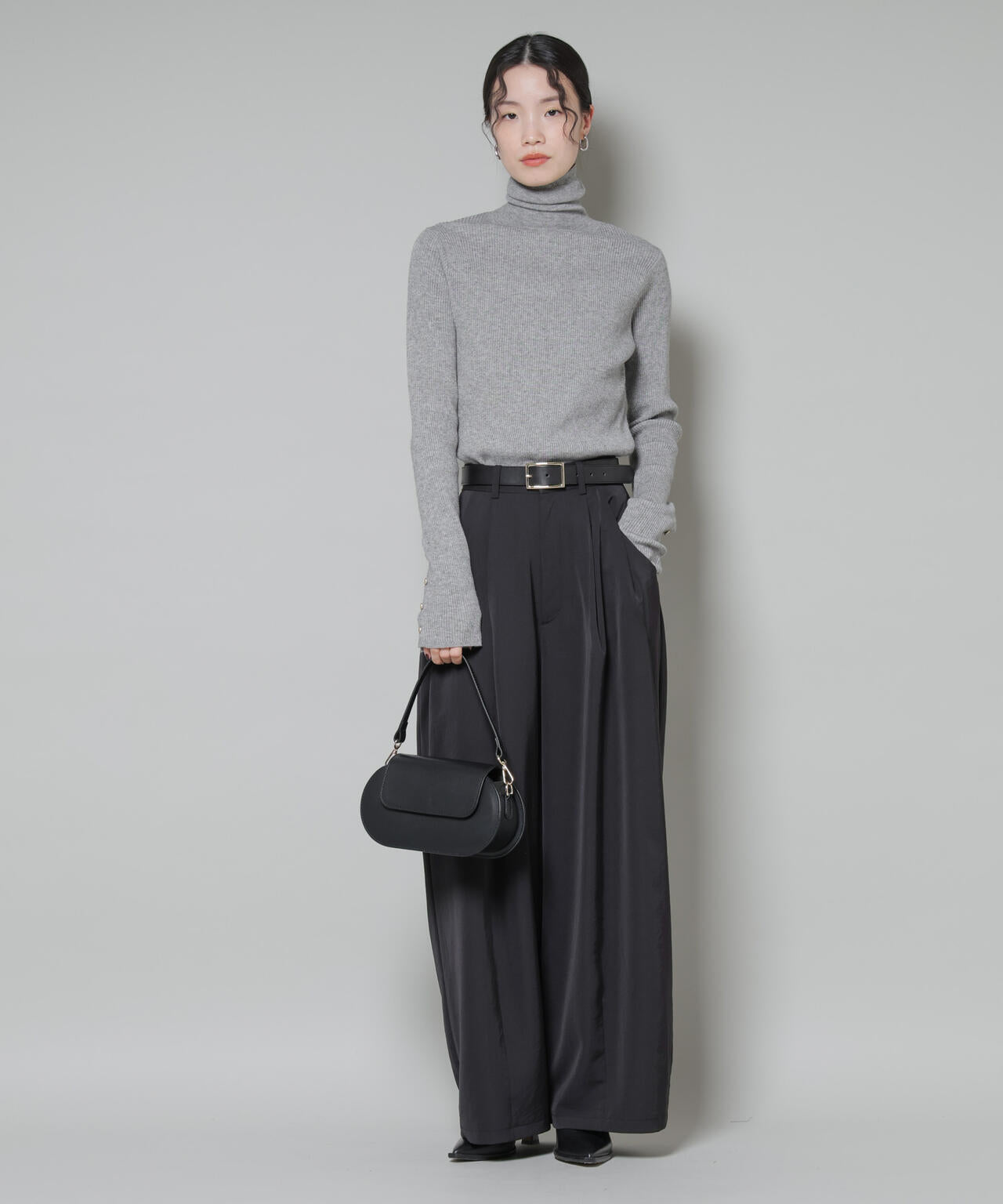 洗濯機洗可メタルボタンリブニット | NANO universe（ナノ・ユニバース