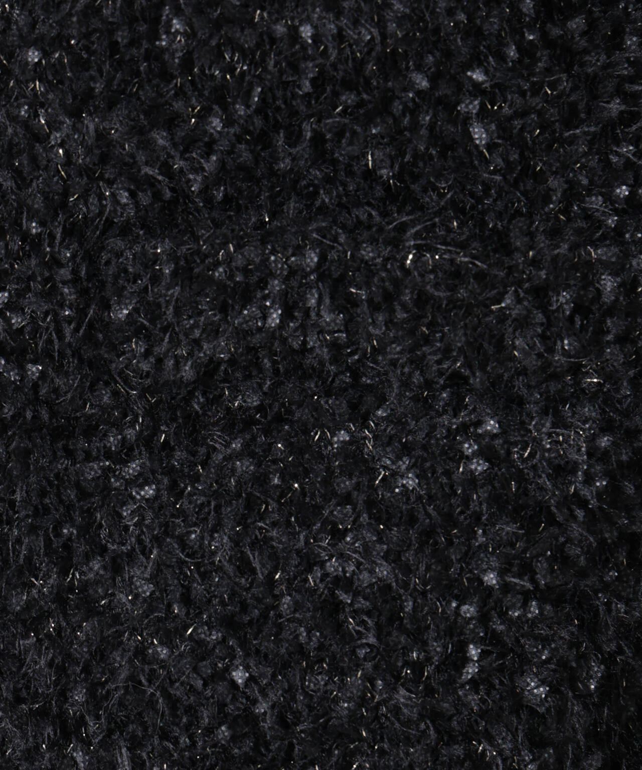 チュールシャギークルーネックニットカーディガン