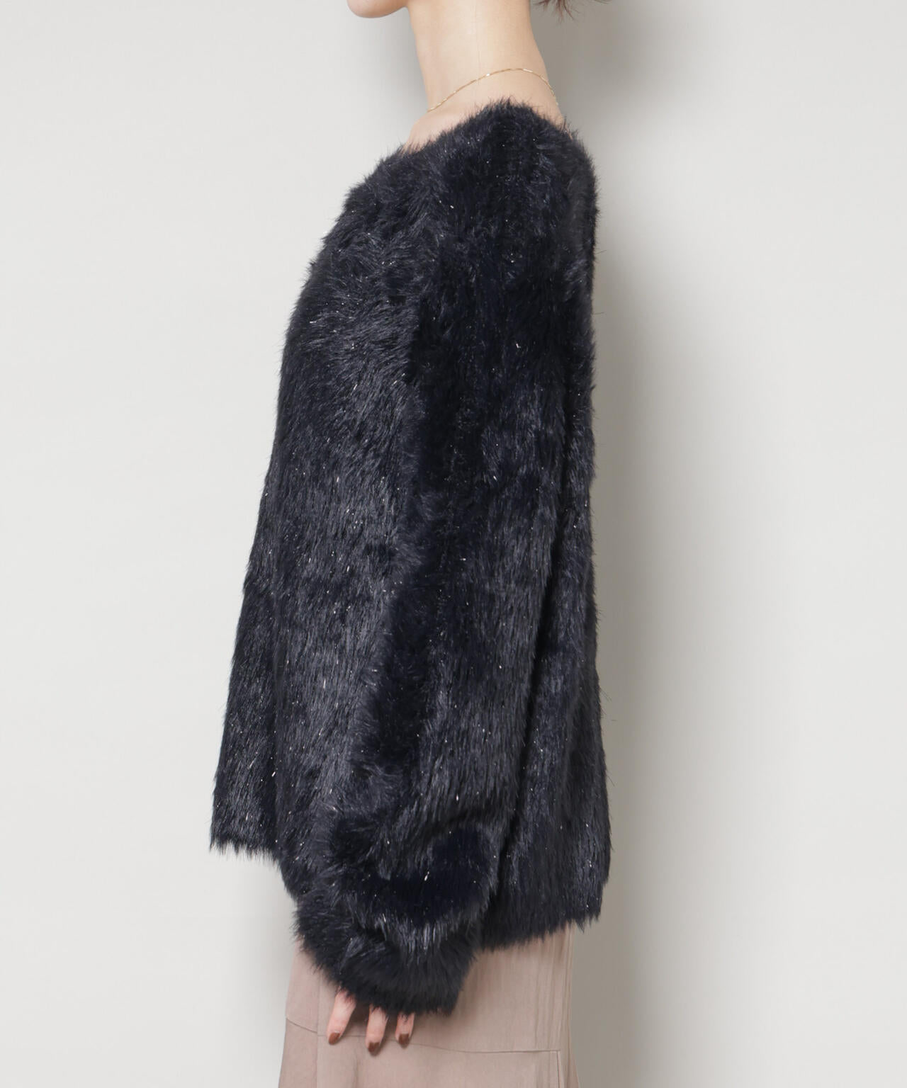 ミックスシャギーボートネックワイドニット | NANO universe（ナノ