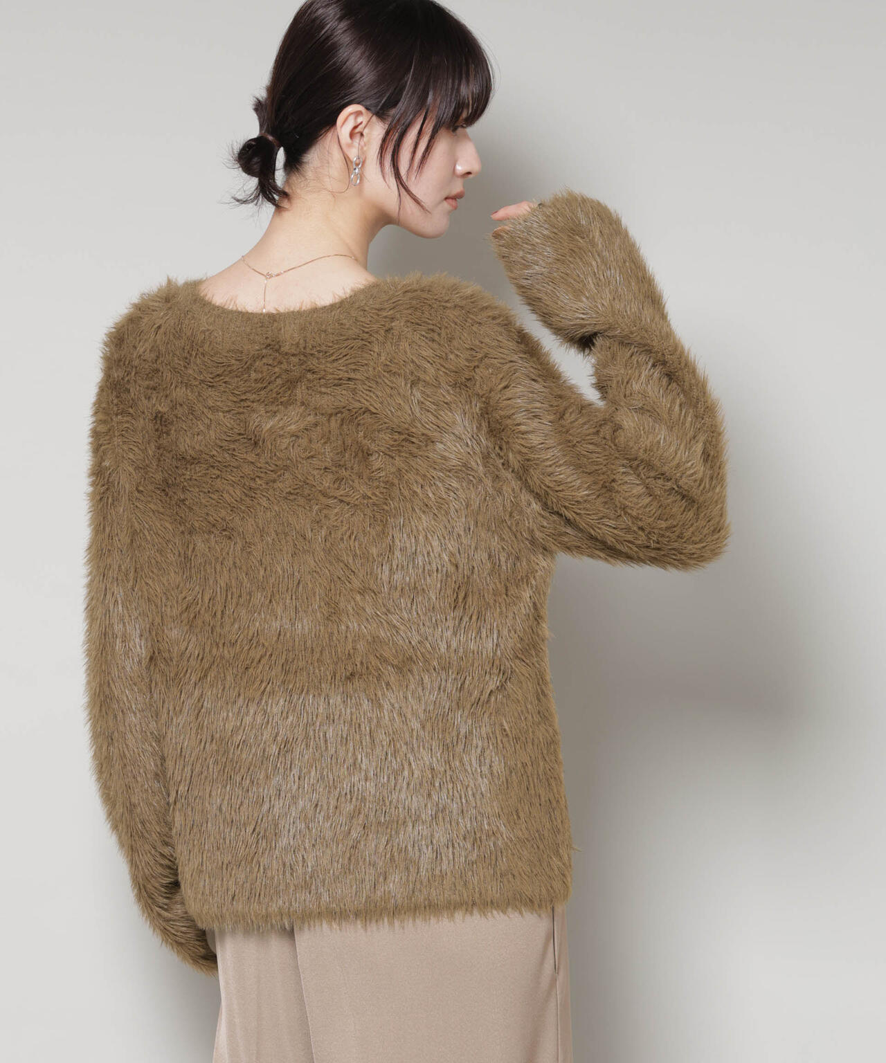 メ*ム様 世界の　15kg ミックスシャギーボートネックワイドニット | NANO universe（ナノ