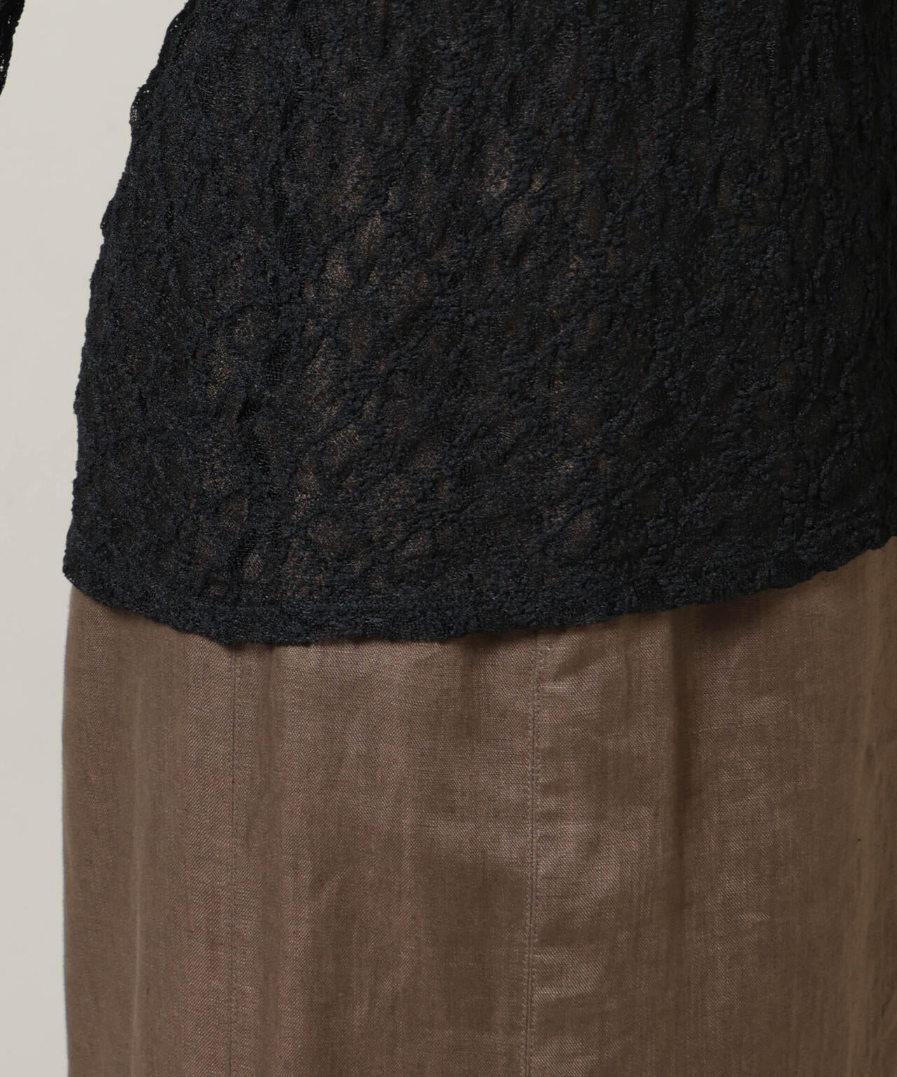 シアーレースロングスリーブトップス(セットアップ可)