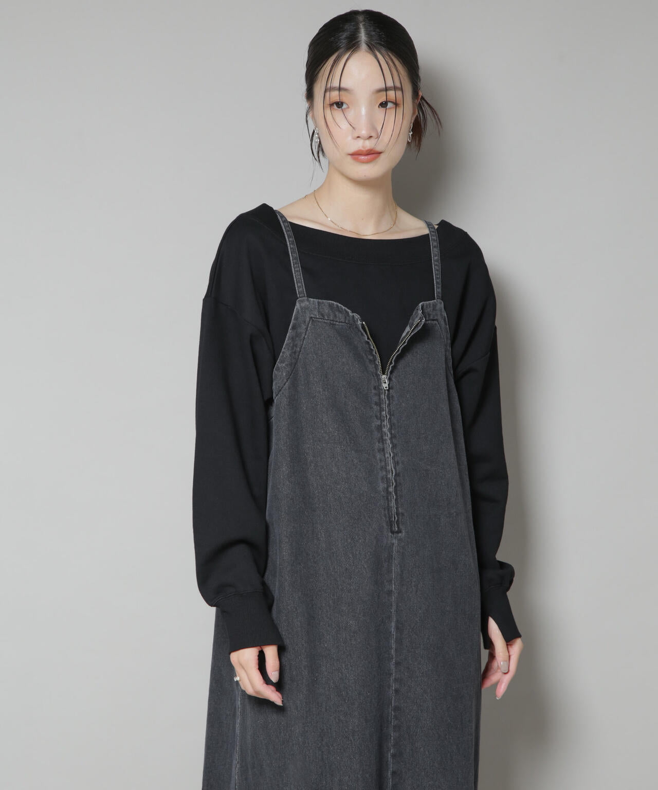 ワイドボートネックスウェットトップス