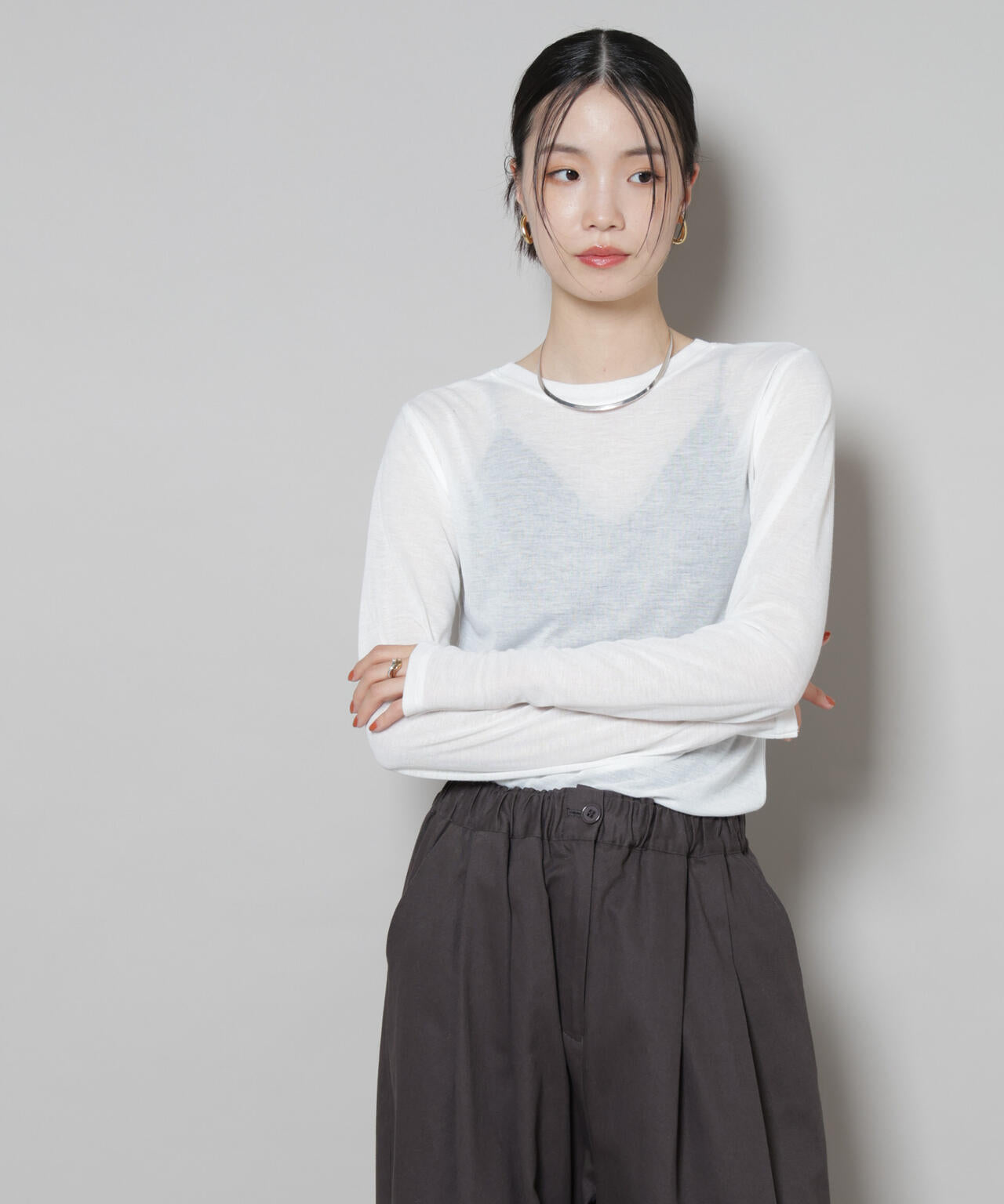 前後2wayシアーフライスカットトップス | NANO universe（ナノ