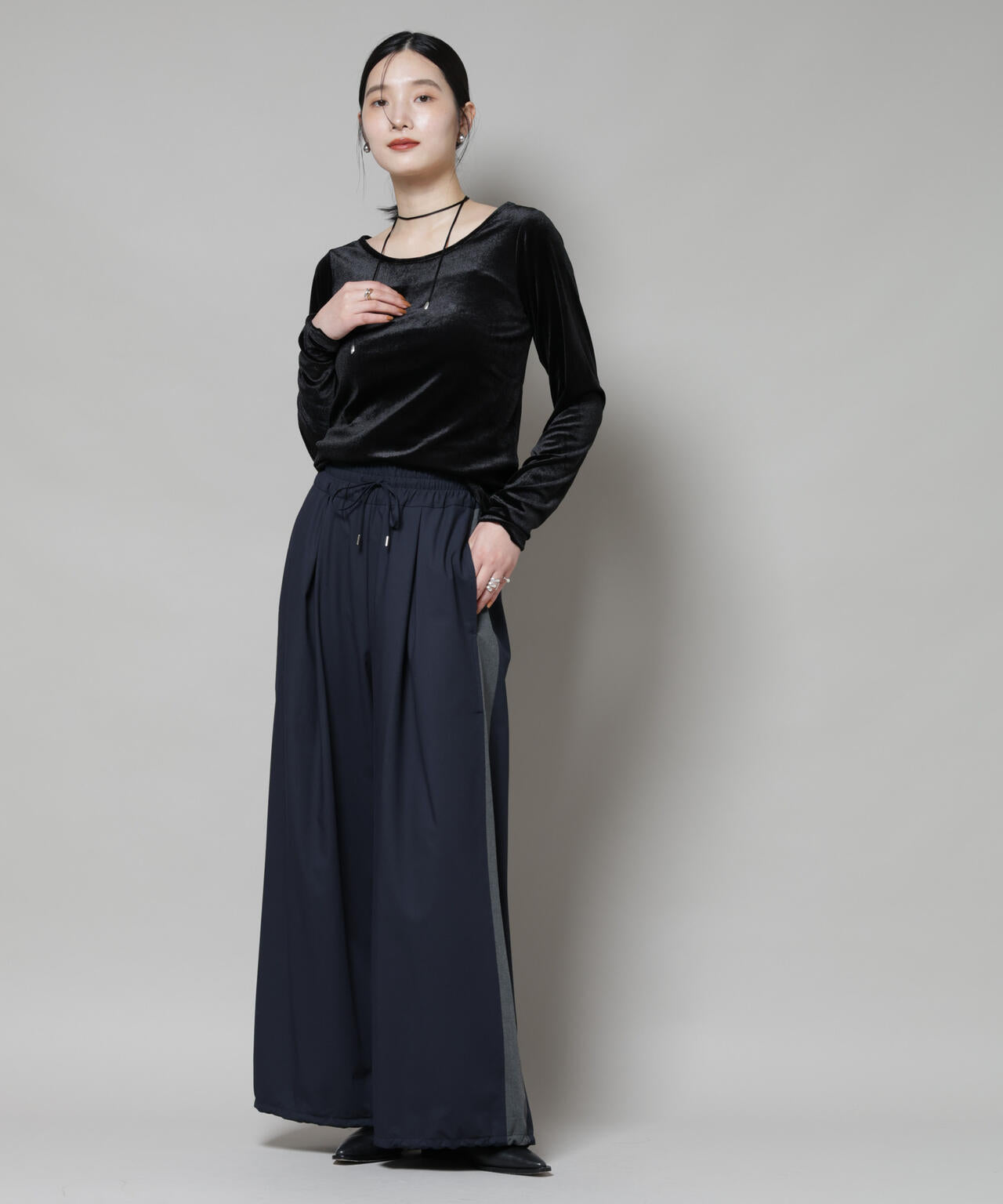 前後2wayベロアカットトップス(セットアップ可)