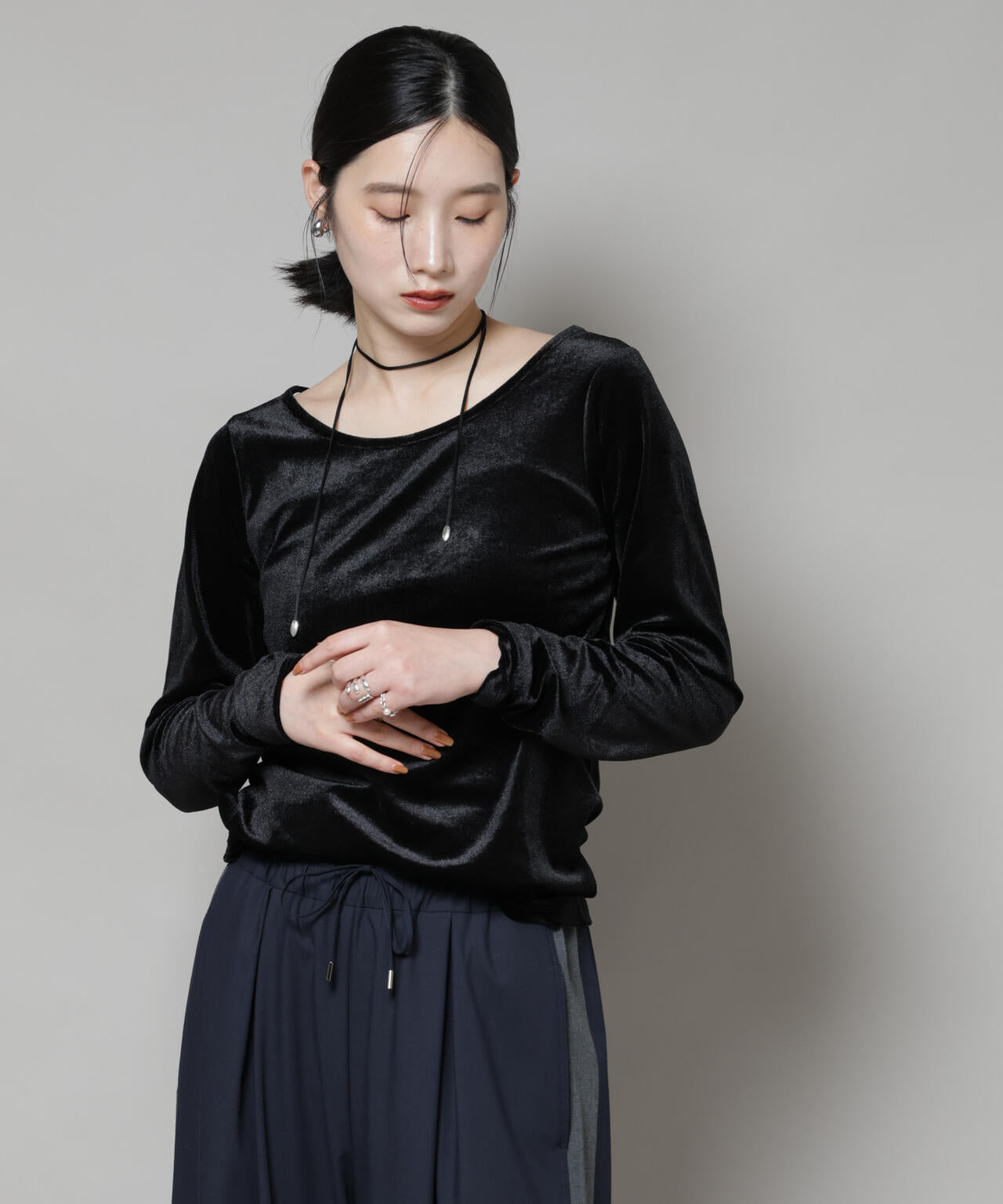 前後2wayベロアカットトップス(セットアップ可)