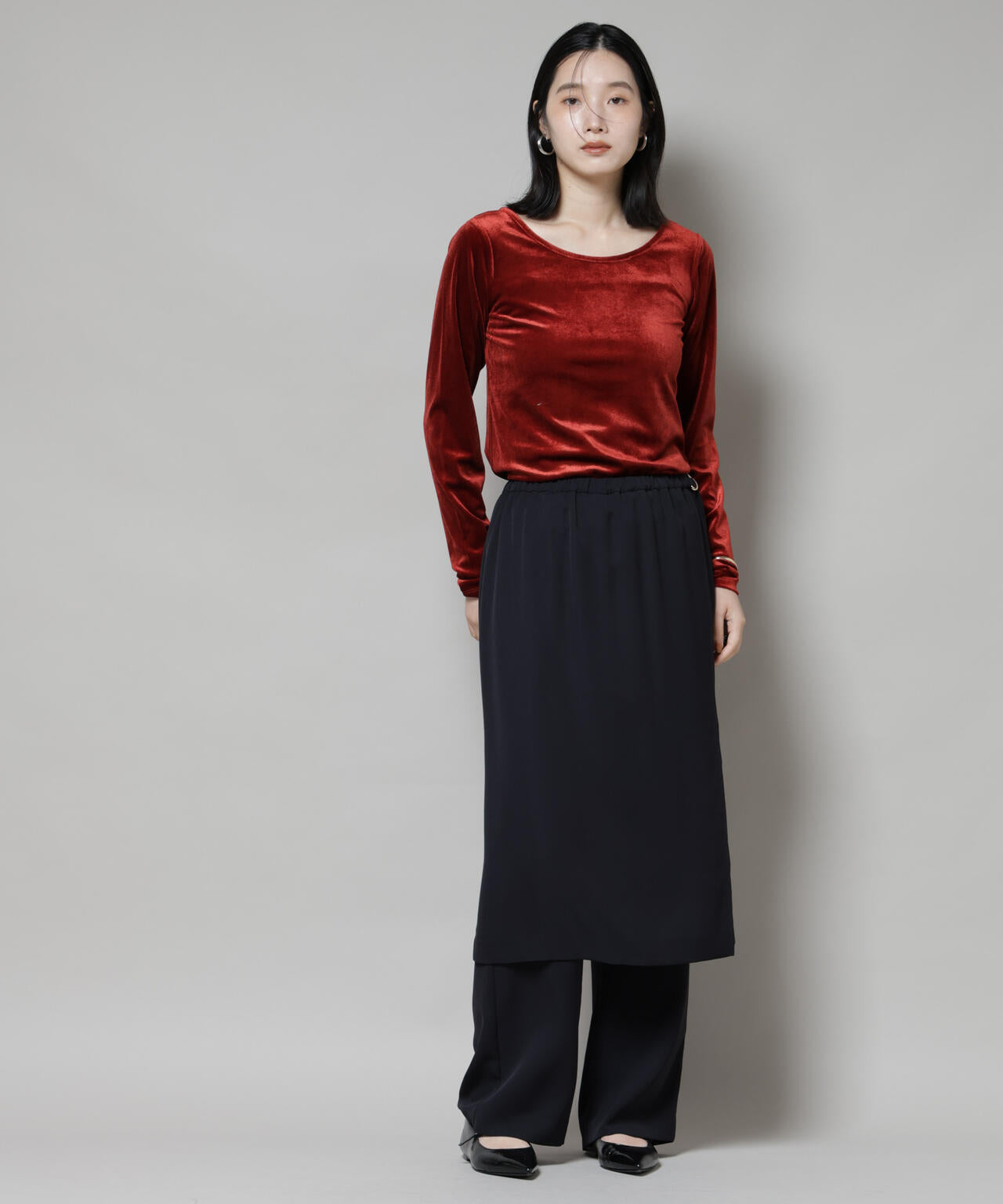 前後2wayベロアカットトップス(セットアップ可)