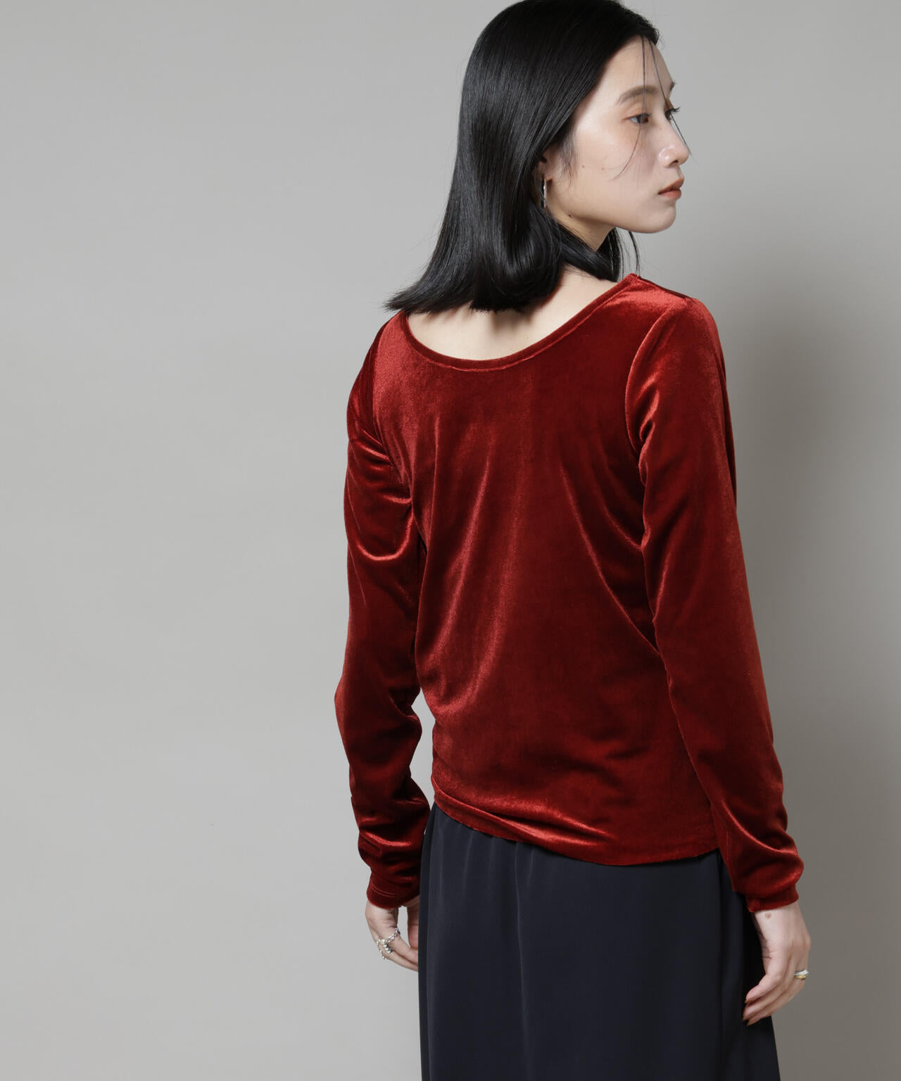 前後2wayベロアカットトップス(セットアップ可)