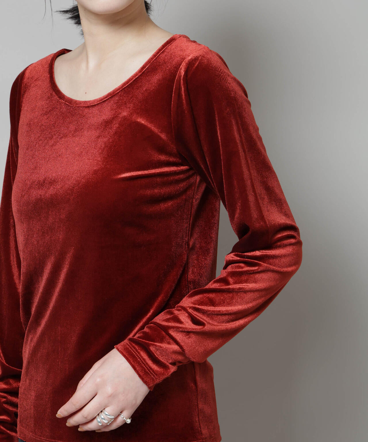 前後2wayベロアカットトップス(セットアップ可)