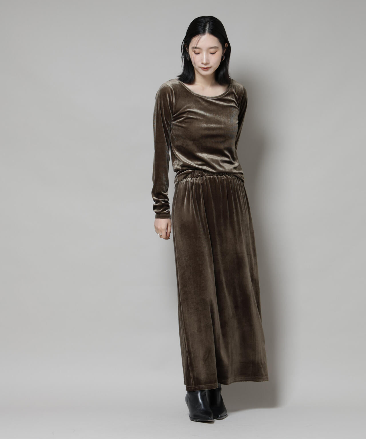 前後2wayベロアカットトップス(セットアップ可)