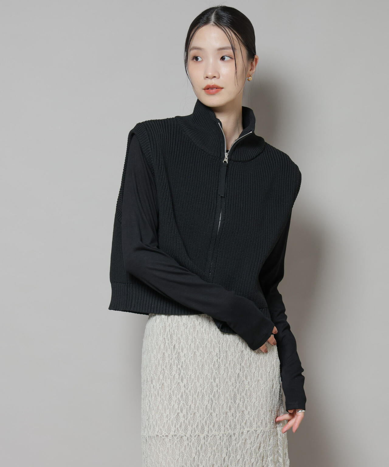 吸湿発熱クルーネックロングスリーブTシャツ