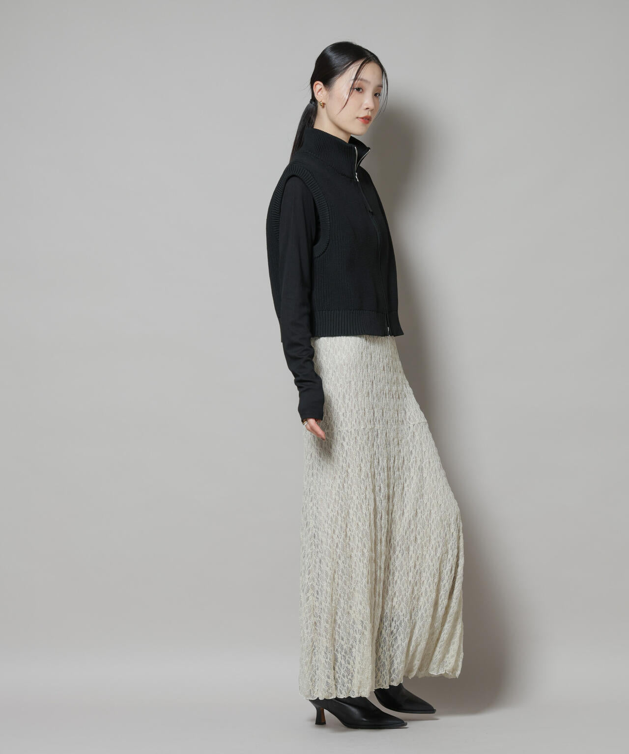 吸湿発熱クルーネックロングスリーブTシャツ