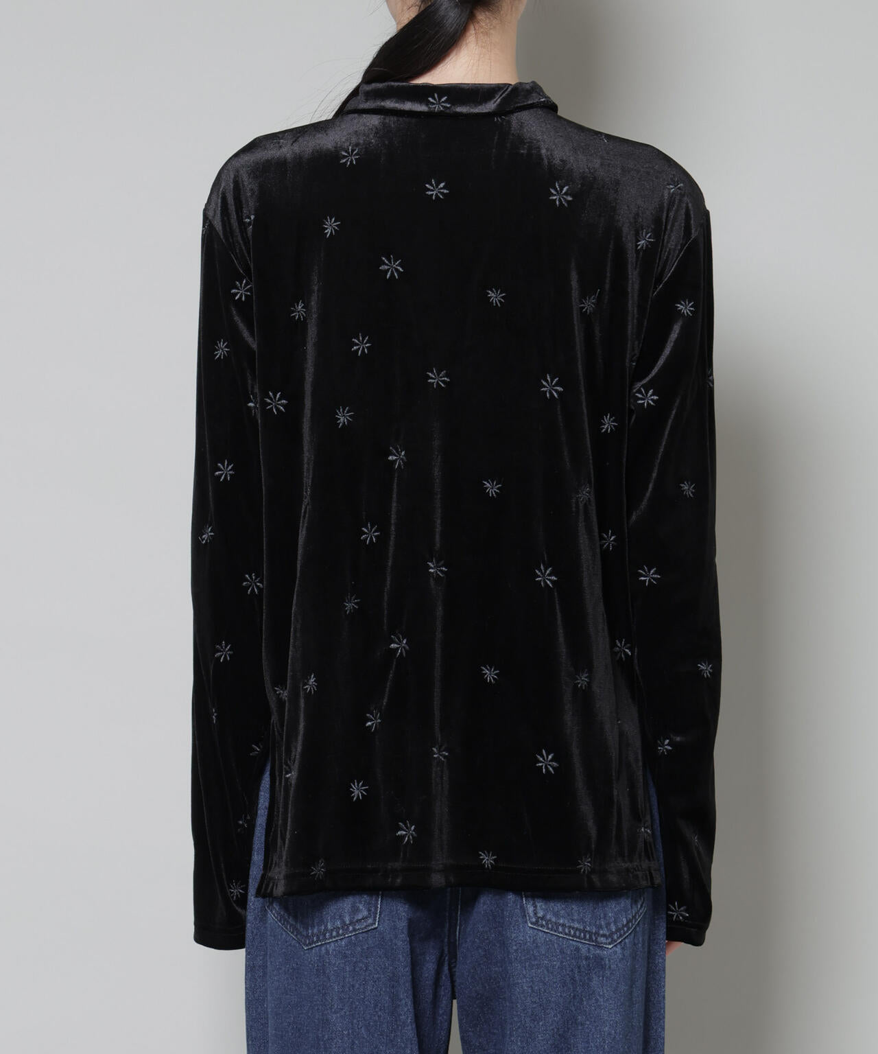 刺繍ベロアカットシャツ(セットアップ可)