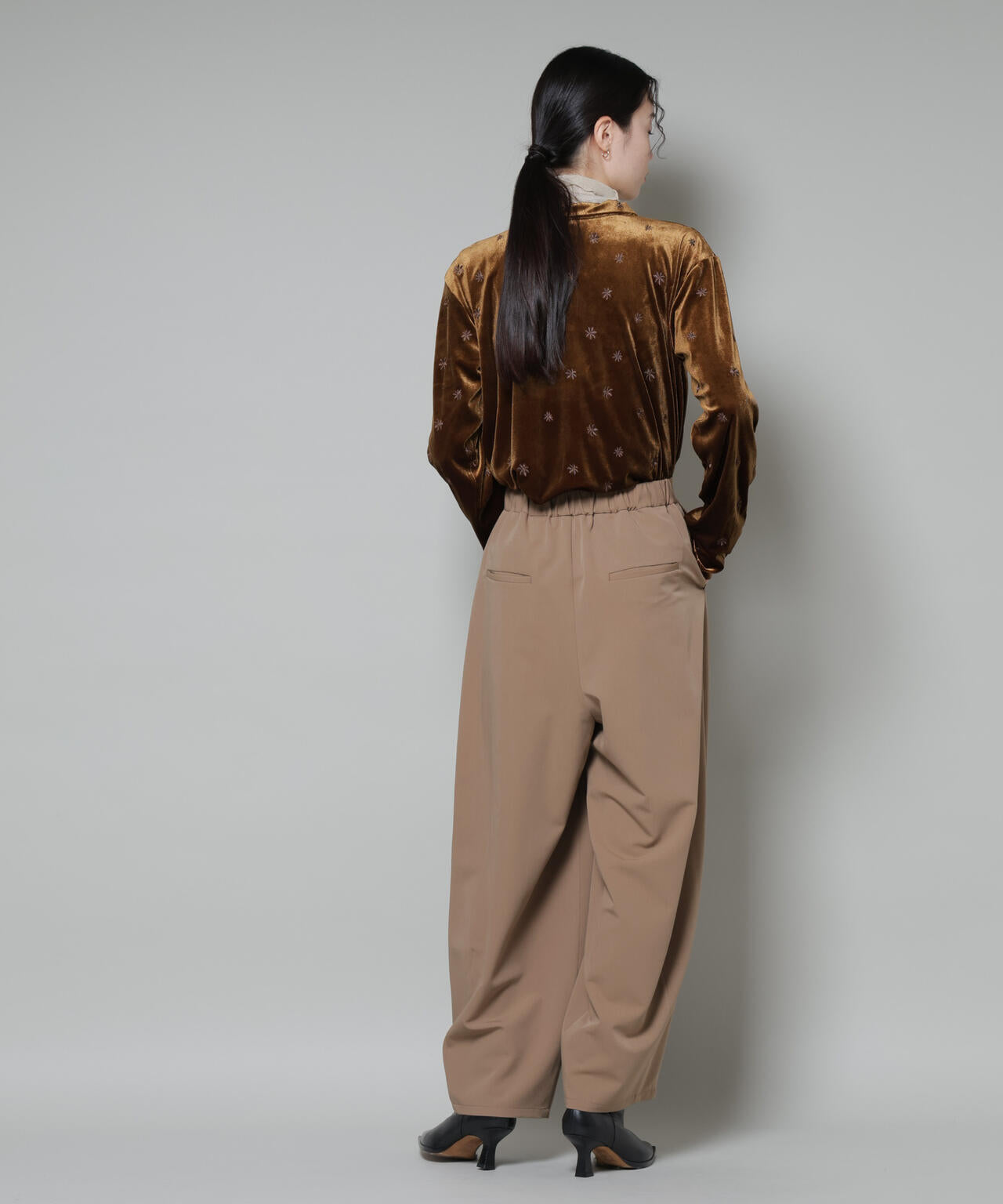 刺繍ベロアカットシャツ(セットアップ可)