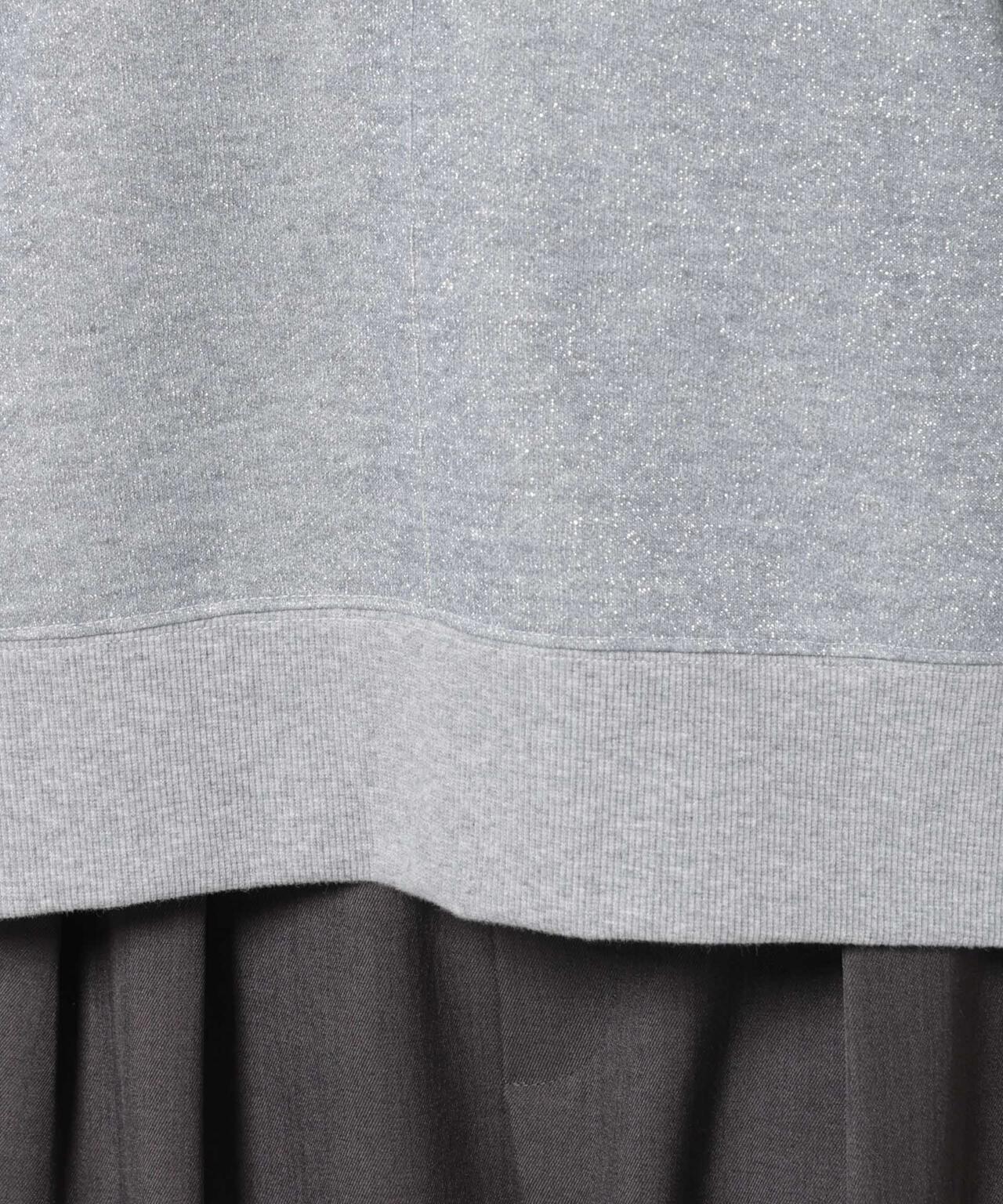 ラメ裏毛トップス