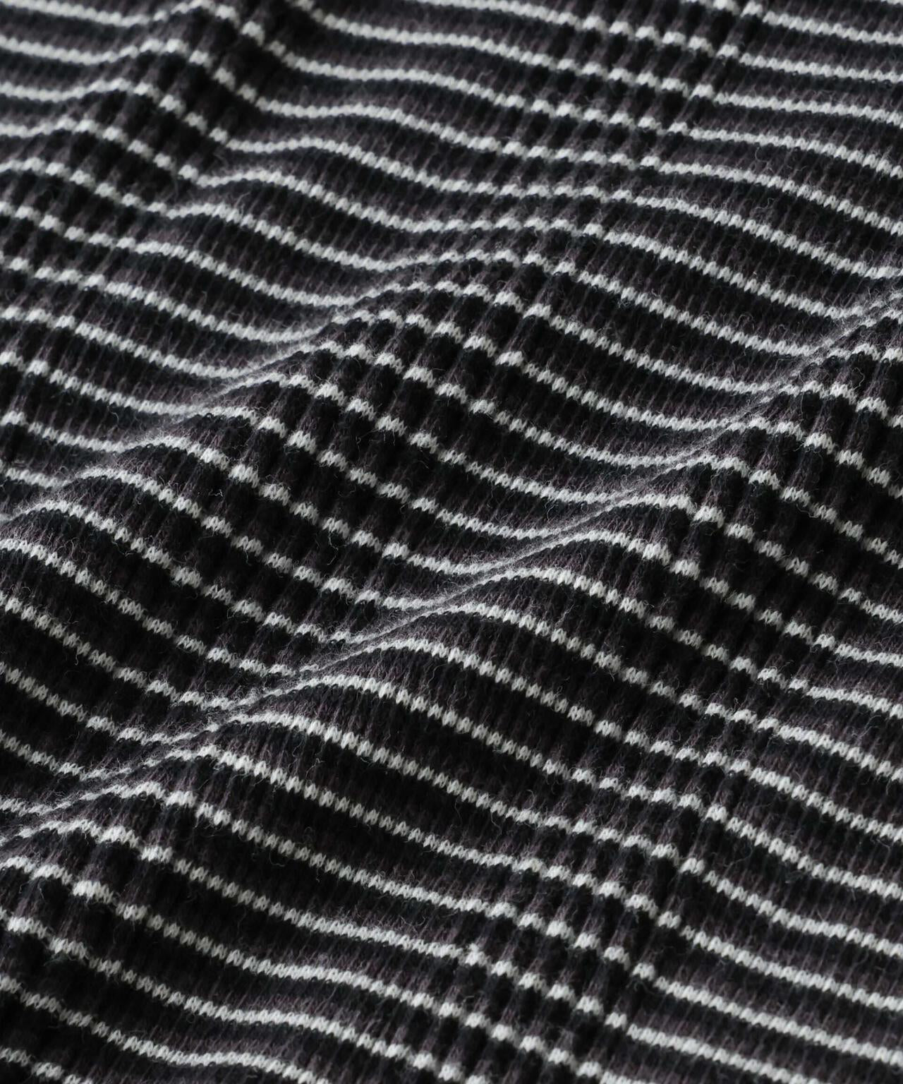 マルチボーダーテレコリブカットトップス