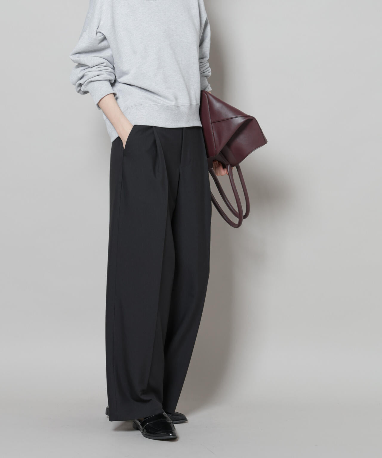 ワンタックセンタープレスストレートパンツ(セットアップ可) | NANO