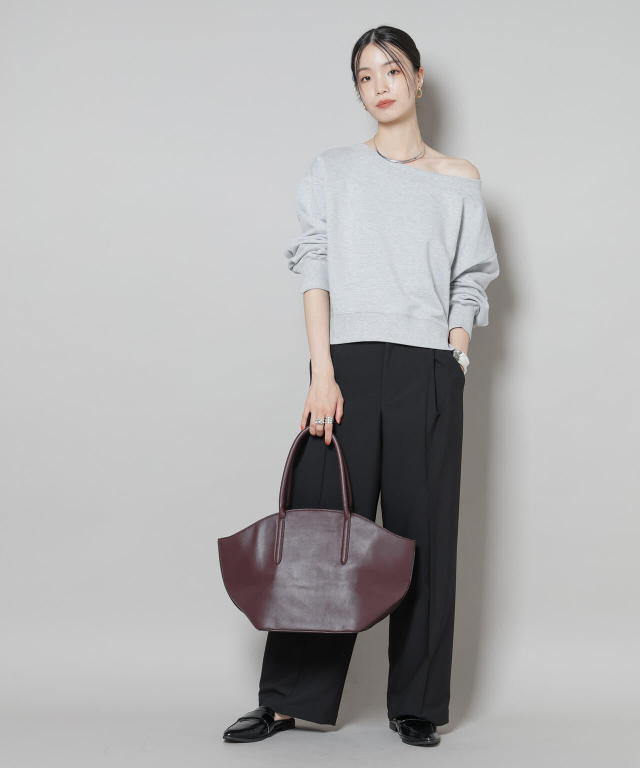 ワンタックセンタープレスストレートパンツ(セットアップ可)