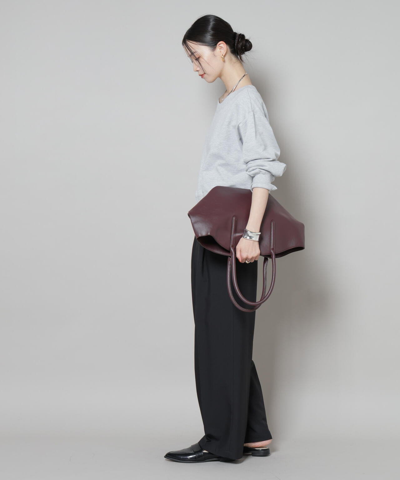 ワンタックセンタープレスストレートパンツ(セットアップ可)