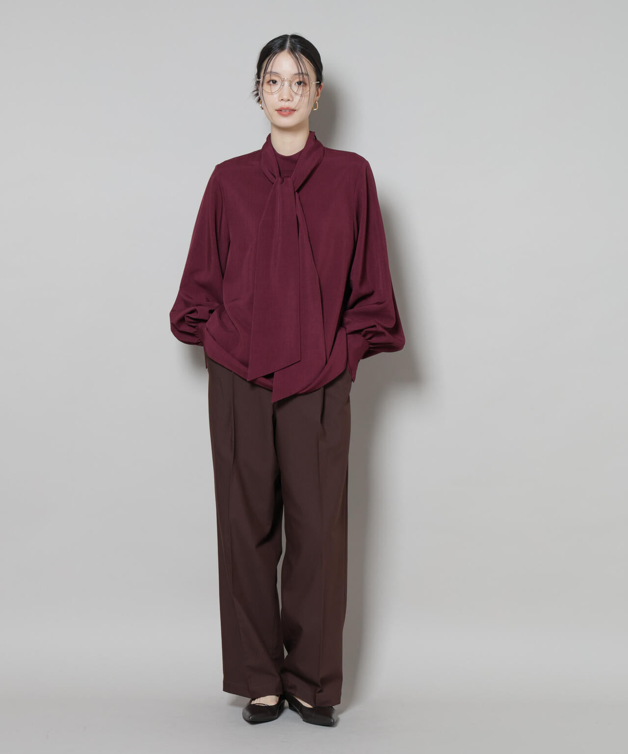 ワンタックセンタープレスストレートパンツ(セットアップ可)