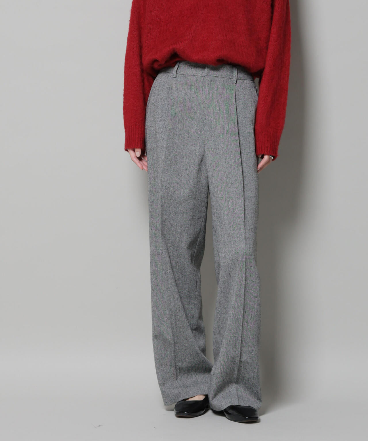 レディース ツイード ワンタックパンツ ツイードワンタックパンツ | NANO universe（ナノ・ユニバース