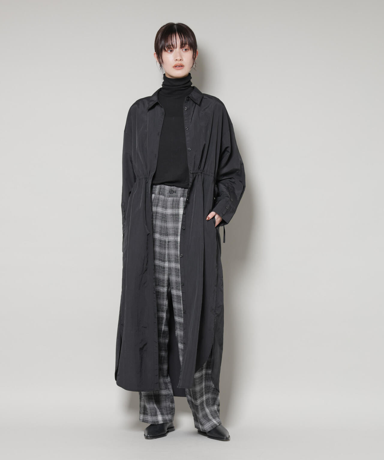 オンブレーチェックタックパンツ(セットアップ可) | NANO universe