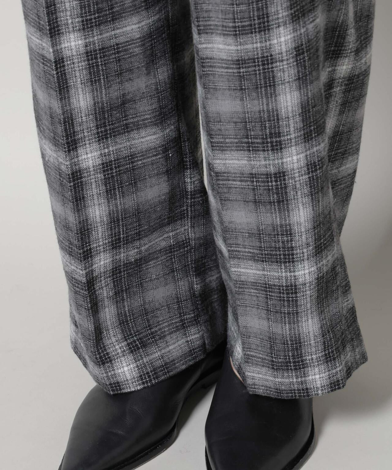 オンブレーチェックタックパンツ(セットアップ可)